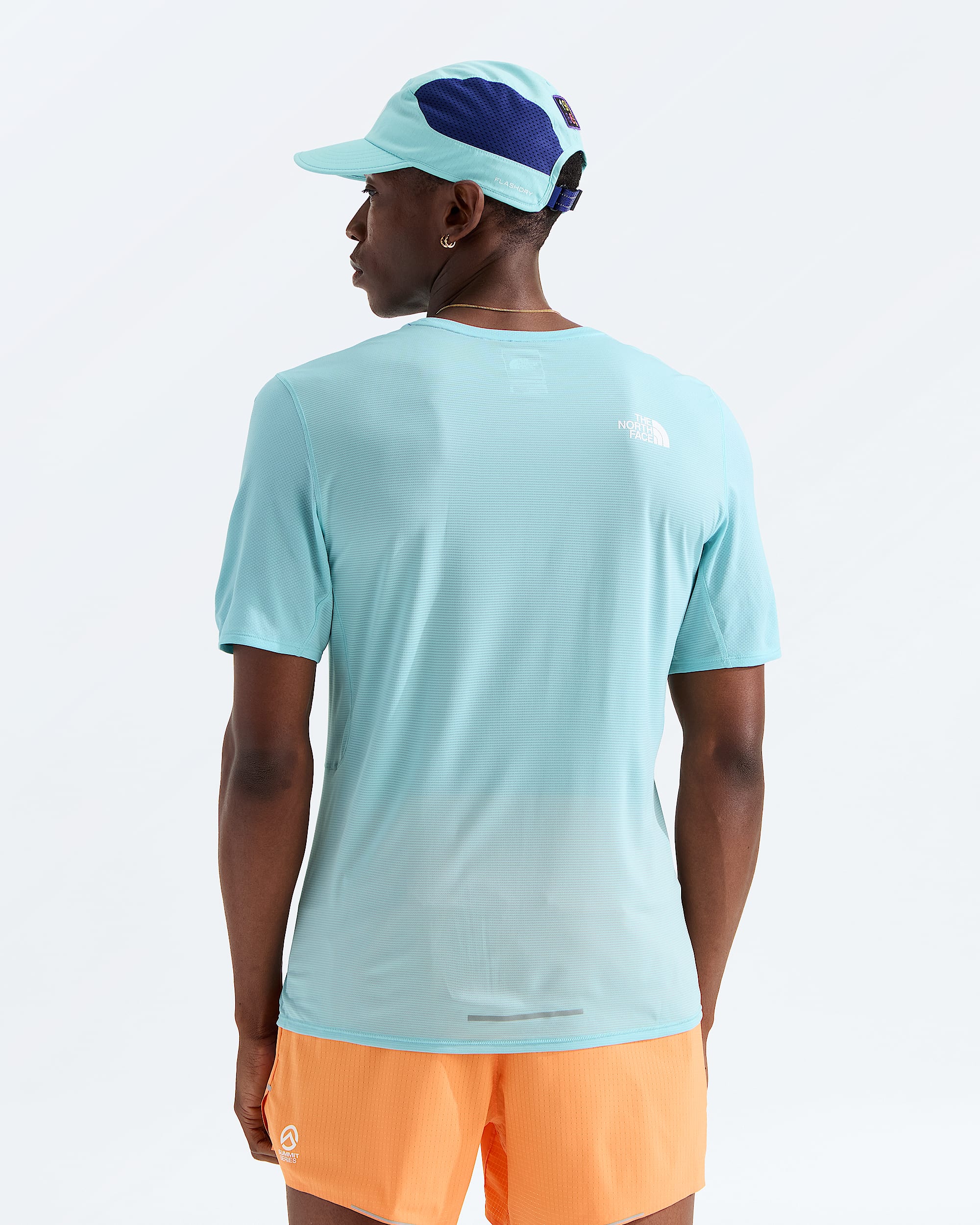 Mens Summit Series High Trail ShortSleeveGraphic TNF BACK