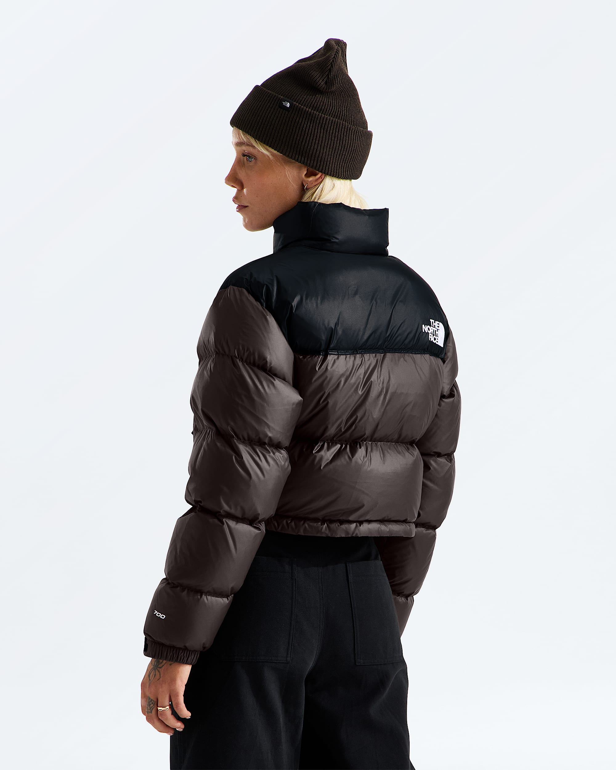 Womens Nuptse Short Jacket TNF BACK