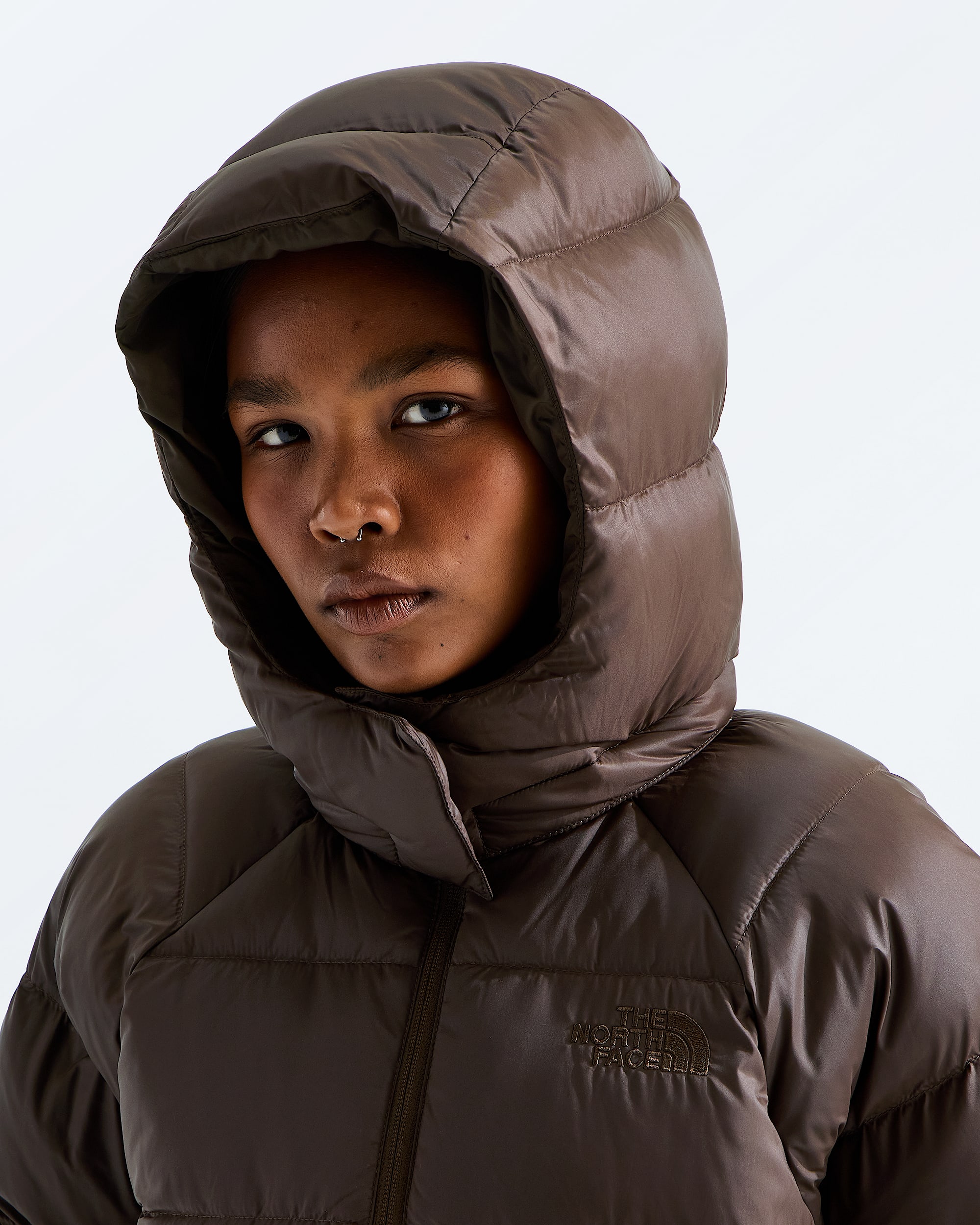 Womens Hydrenalite City Down Hooded Parka TNF MODELHOOD2