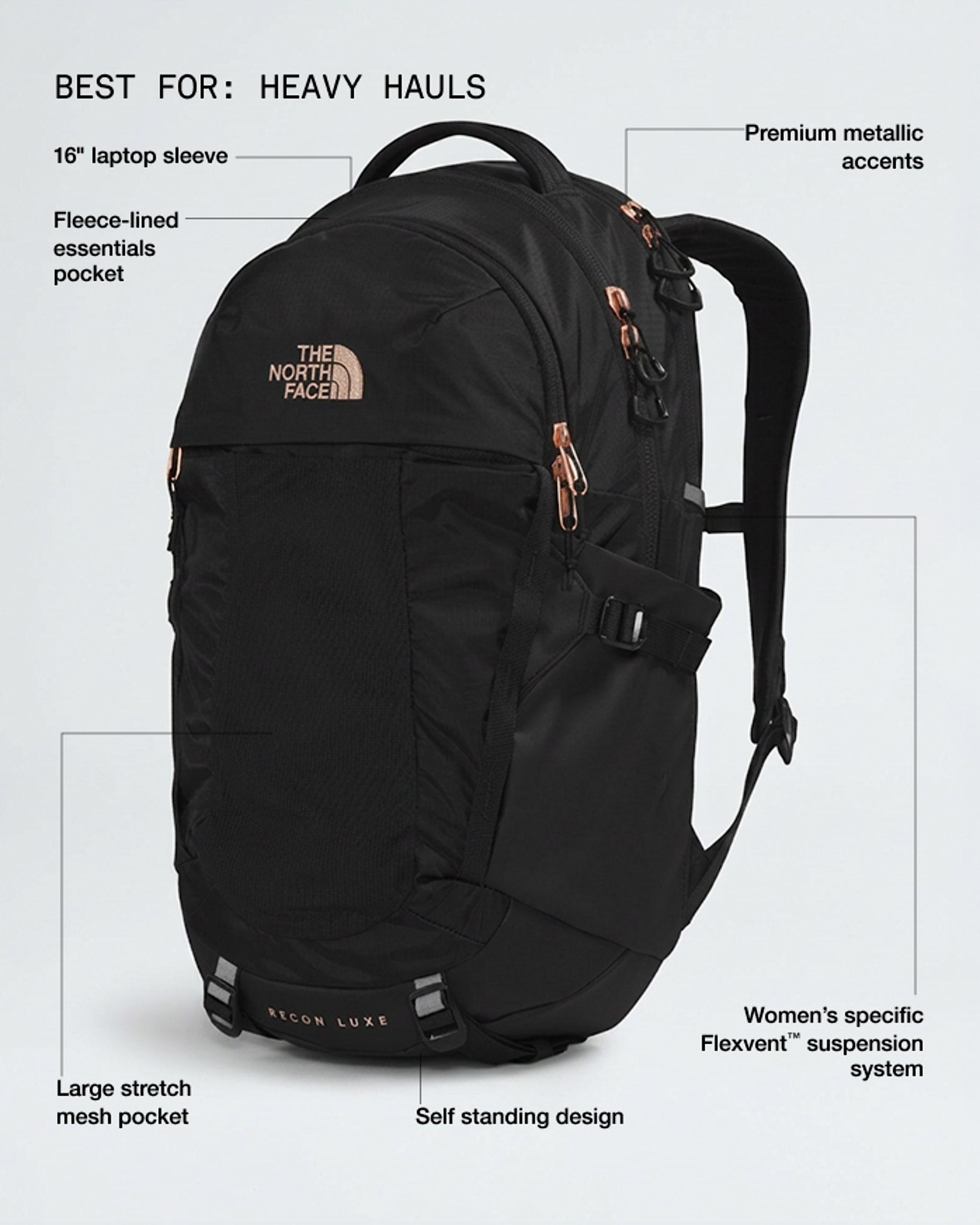Womens Recon Luxe Backpack  30L TNF HERO2