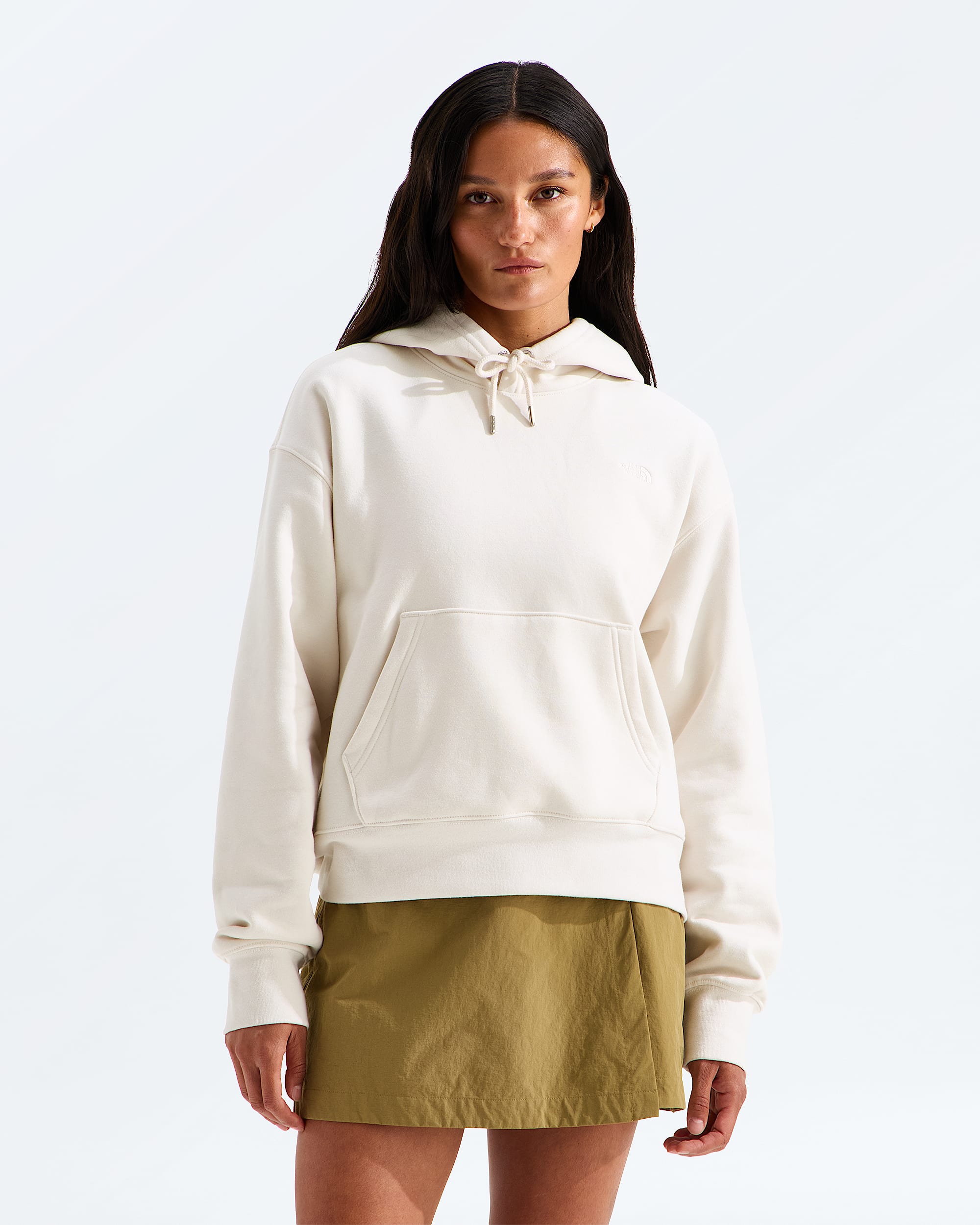 Womens TNF Essential Simple Dome Boxy Oversize Hoodie TNF Main