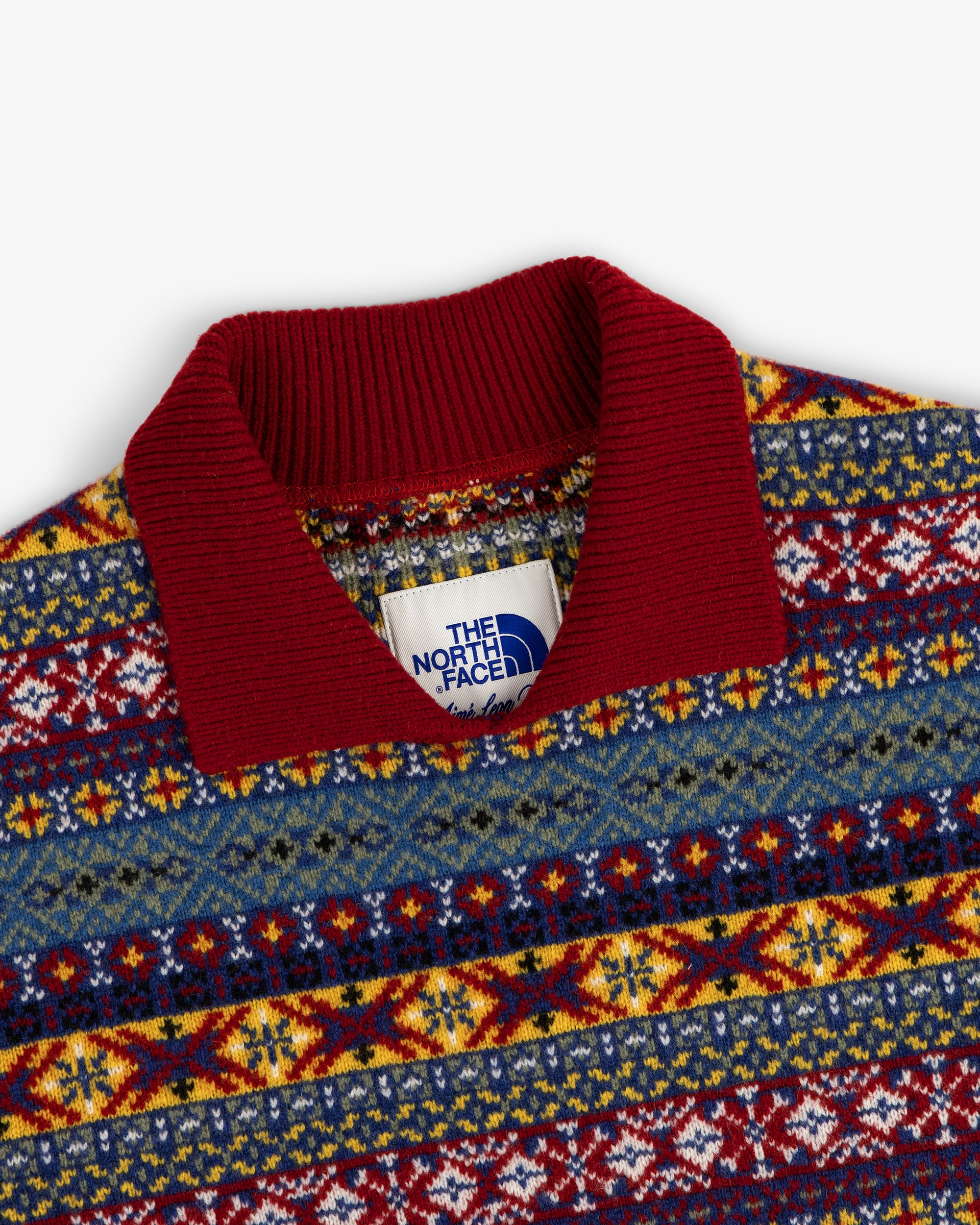 TNF X Aim Leon Dore Jacquard Sweater TNF ALT1