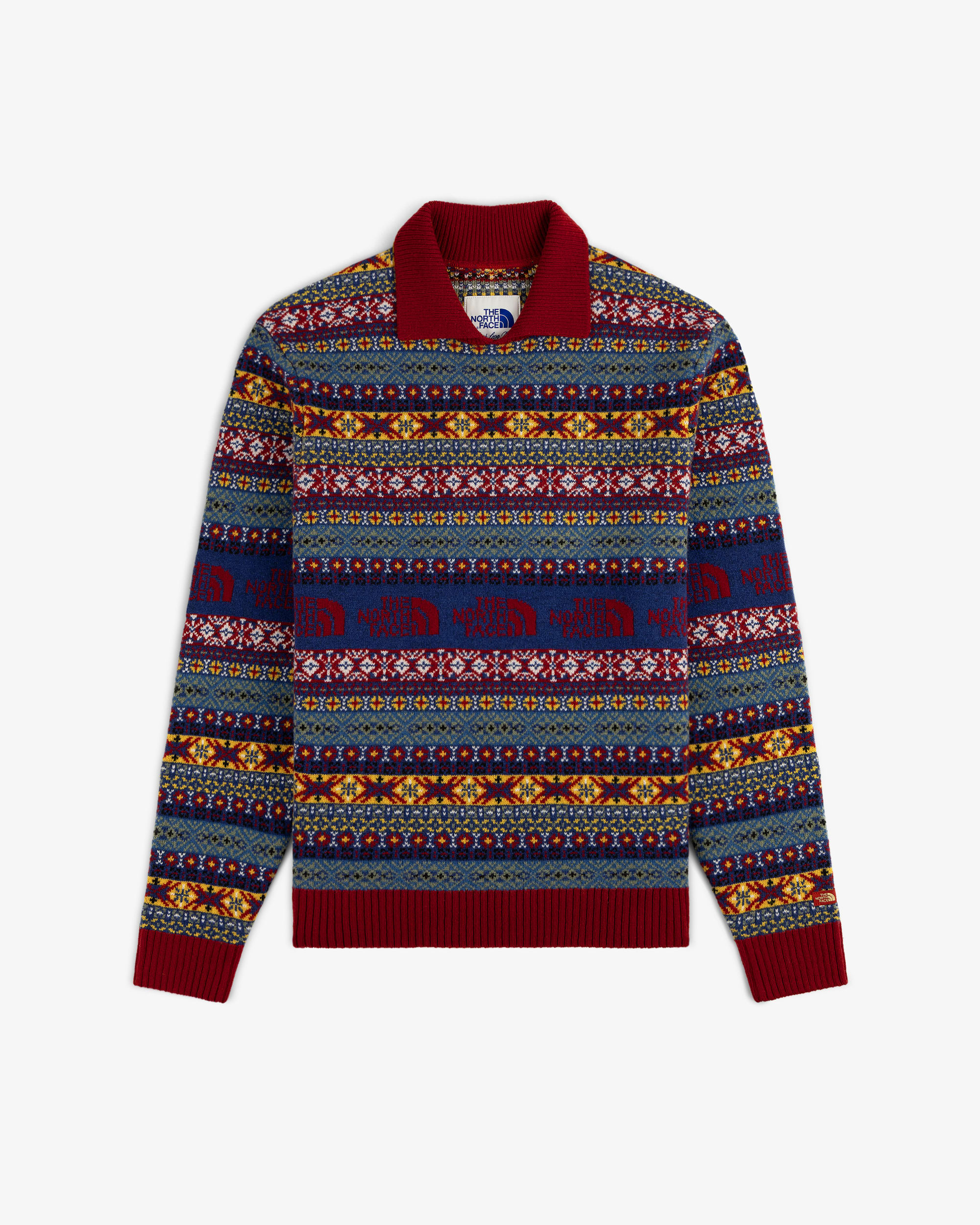 TNF X Aim Leon Dore Jacquard Sweater TNF HERO