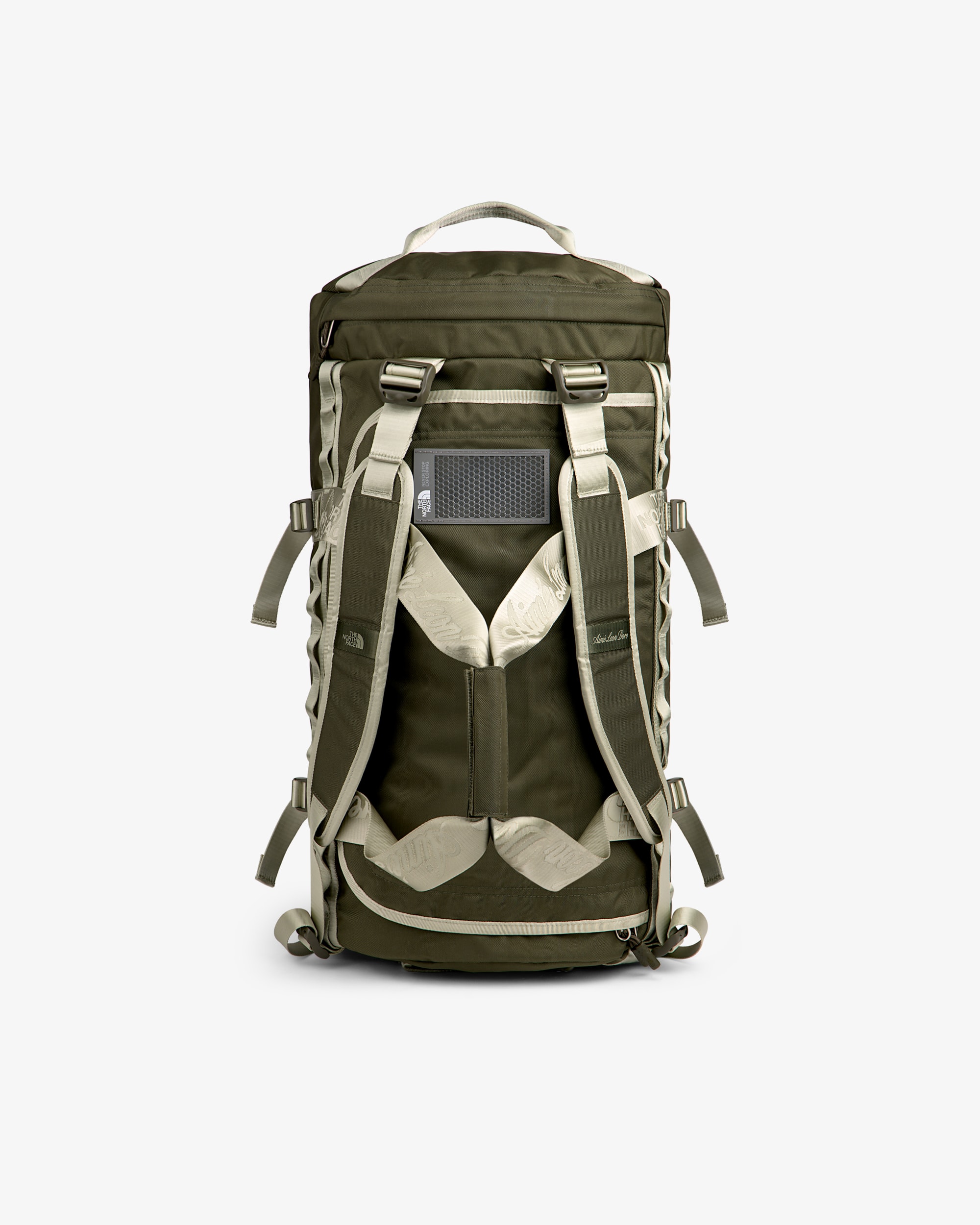 TNF X Aim Leon Dore Nylon Base Camp Duffel TNF BACK