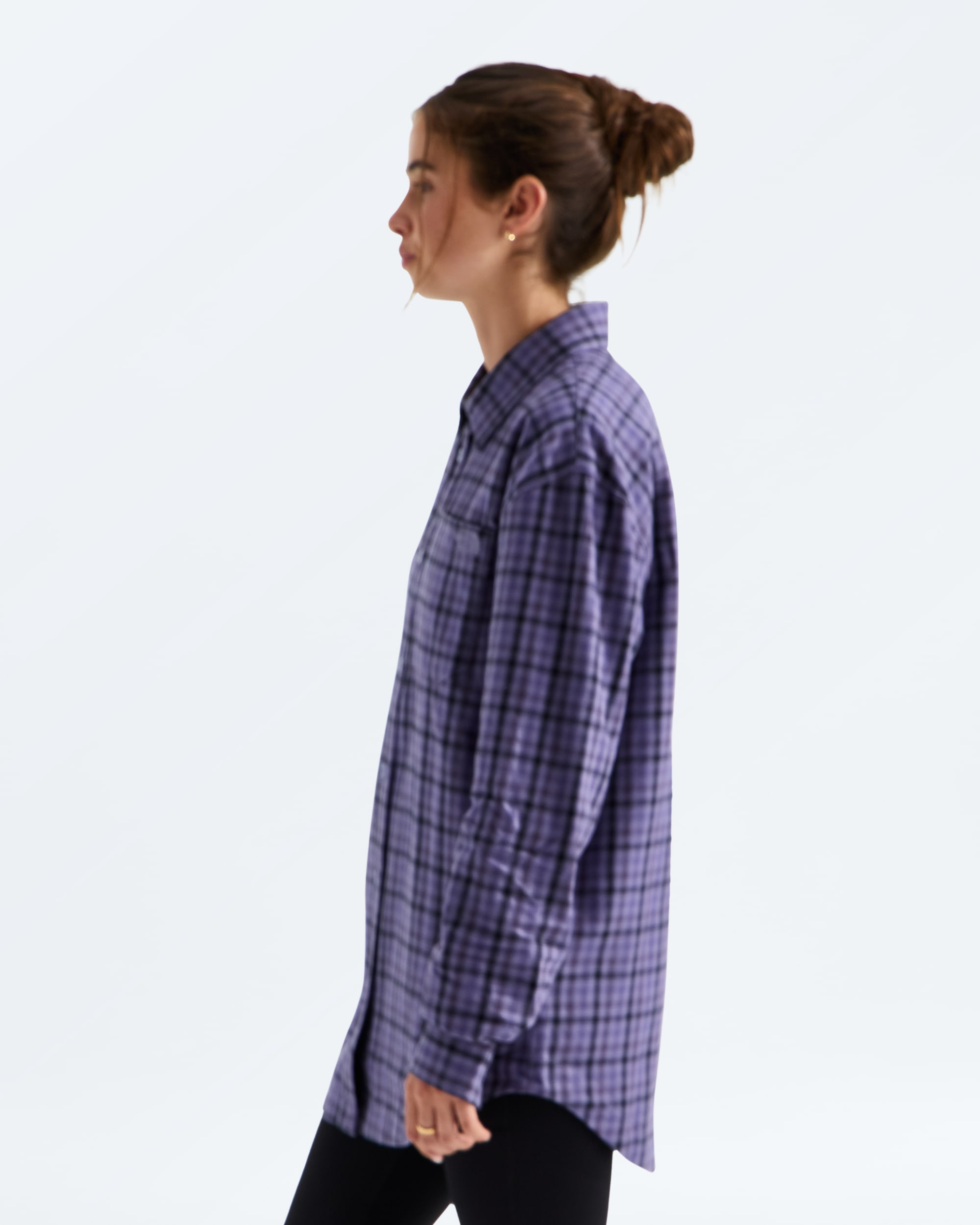 Womens Mountain Falls Flannel ButtonDown LongSleeve Shirt TNF MODEL34