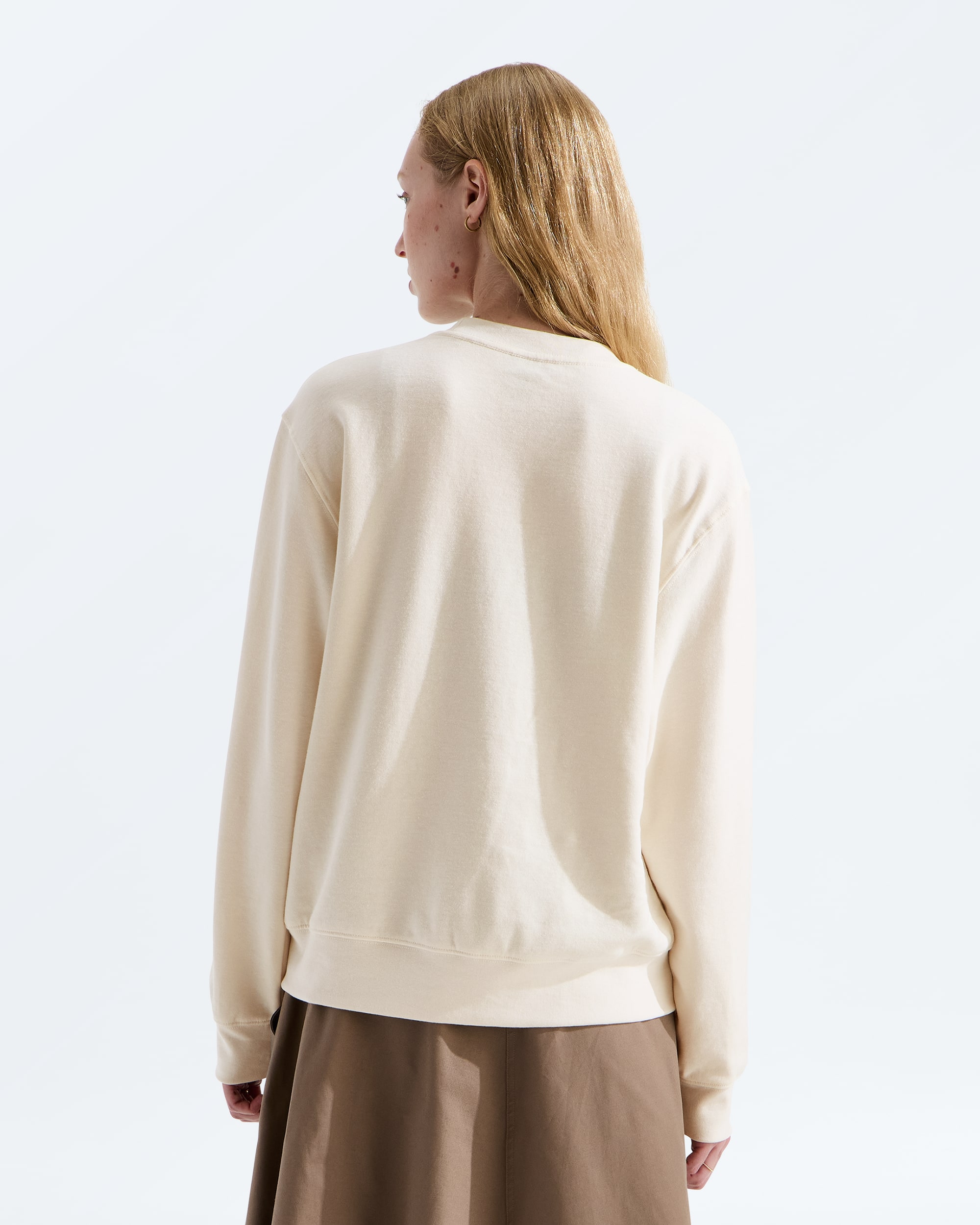 Womens TNF Double Knit Crew TNF BACK