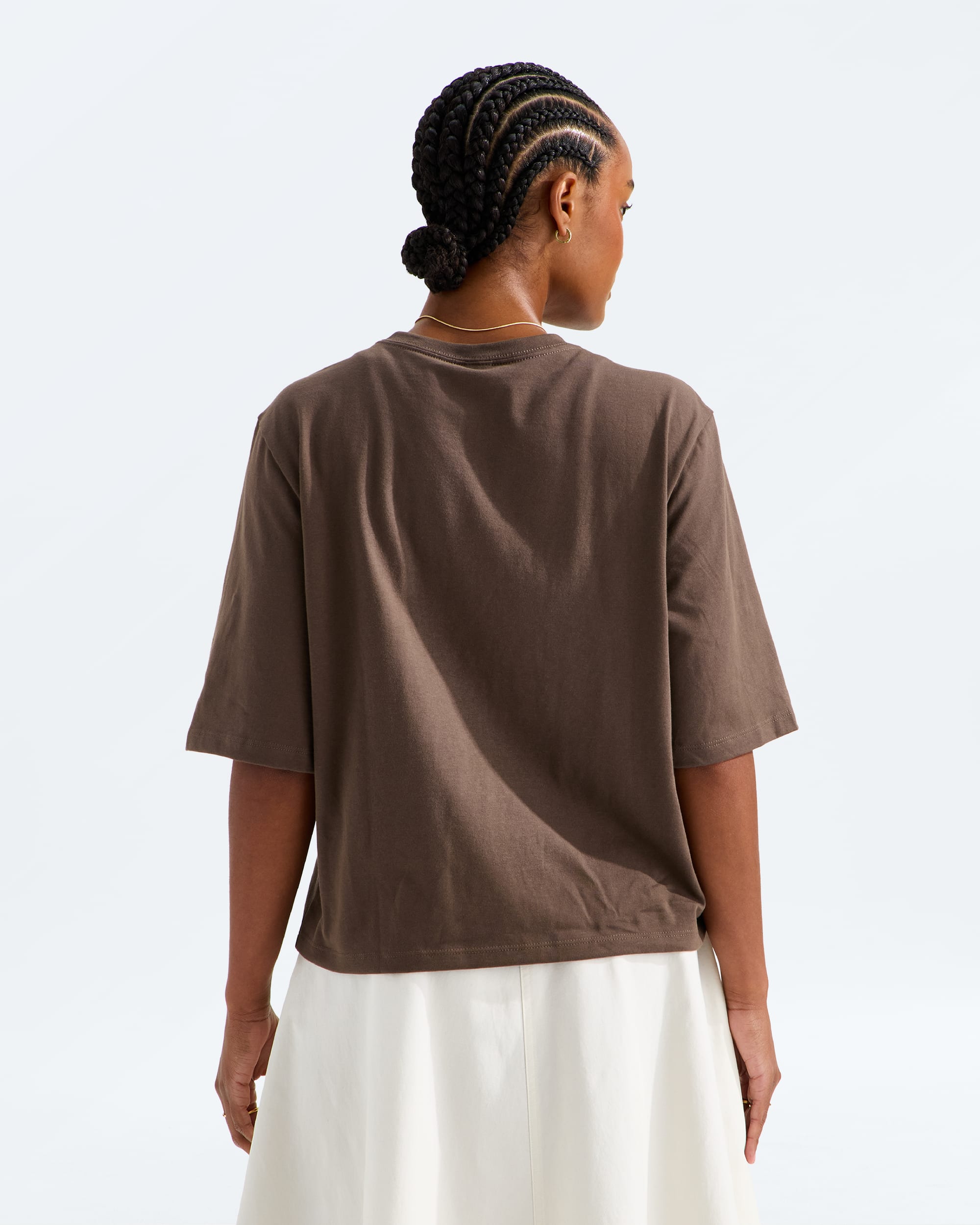 Womens TNF Essential Simple Dome Boxy Relaxed ShortSleeve Tee TNF BACK