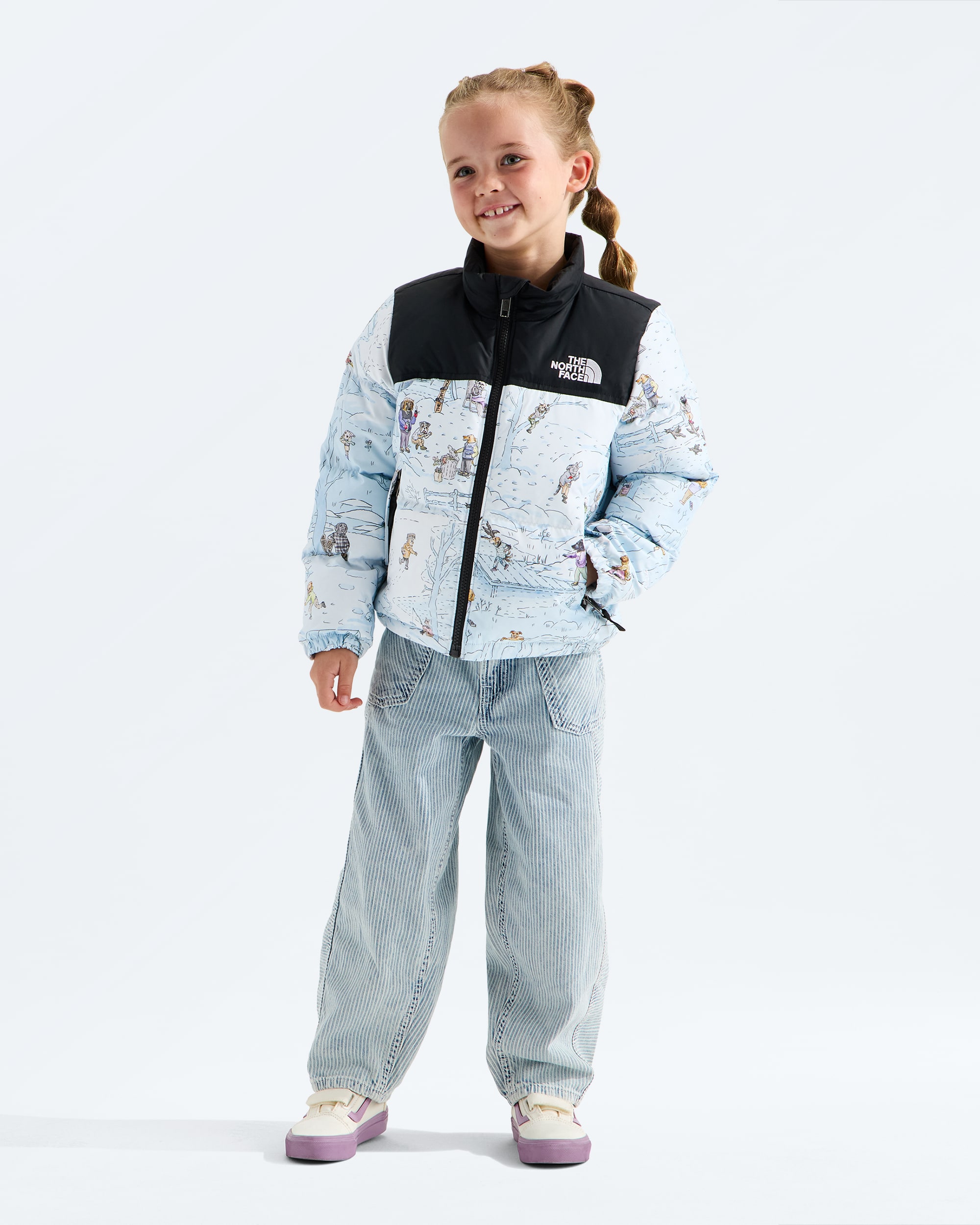 Kids 1996 Retro Nuptse JacketPrint TNF HERO2