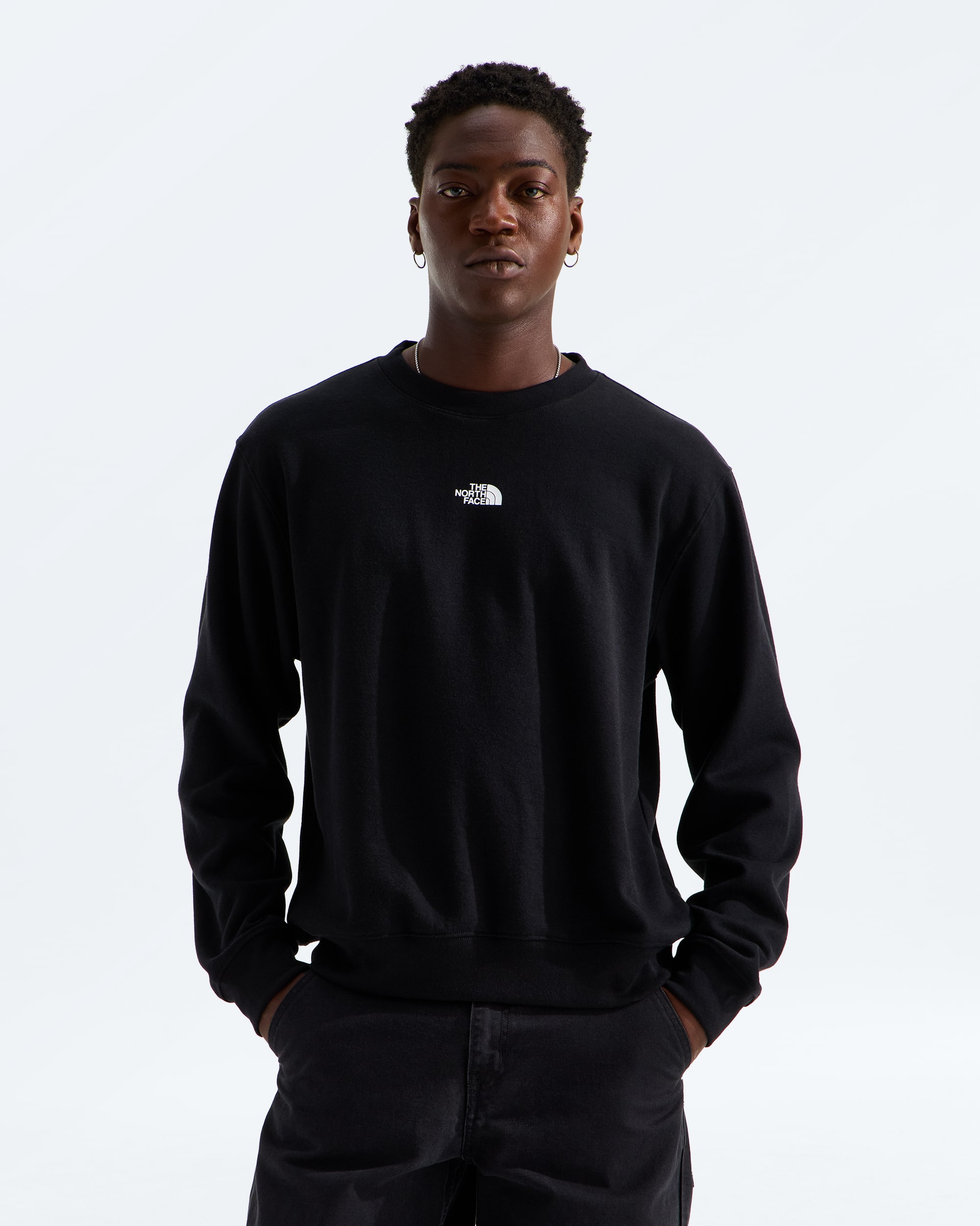 Mens TNF Double Knit Crew TNF Main