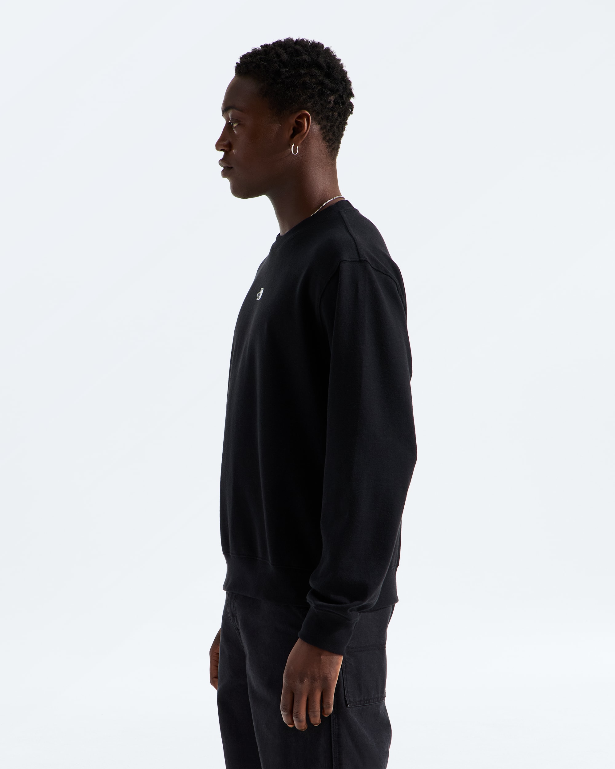 Mens TNF Double Knit Crew TNF MODEL34