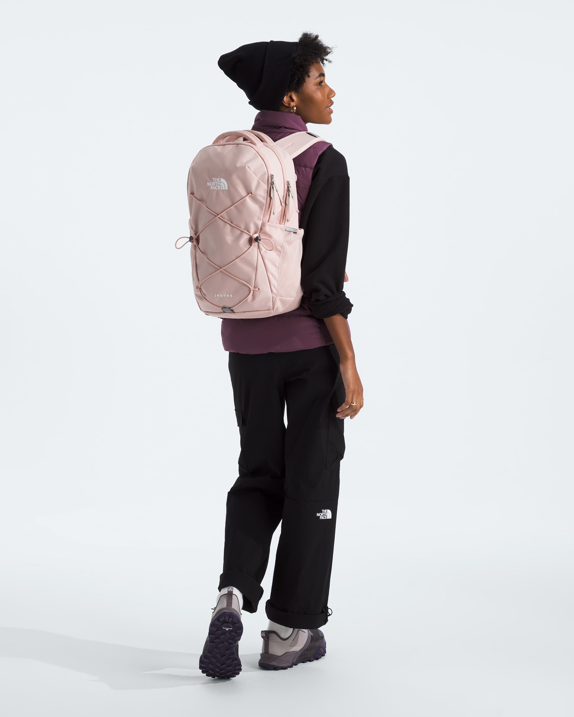 Womens Jester Backpack  27L TNF Pink Moss MODELBACK