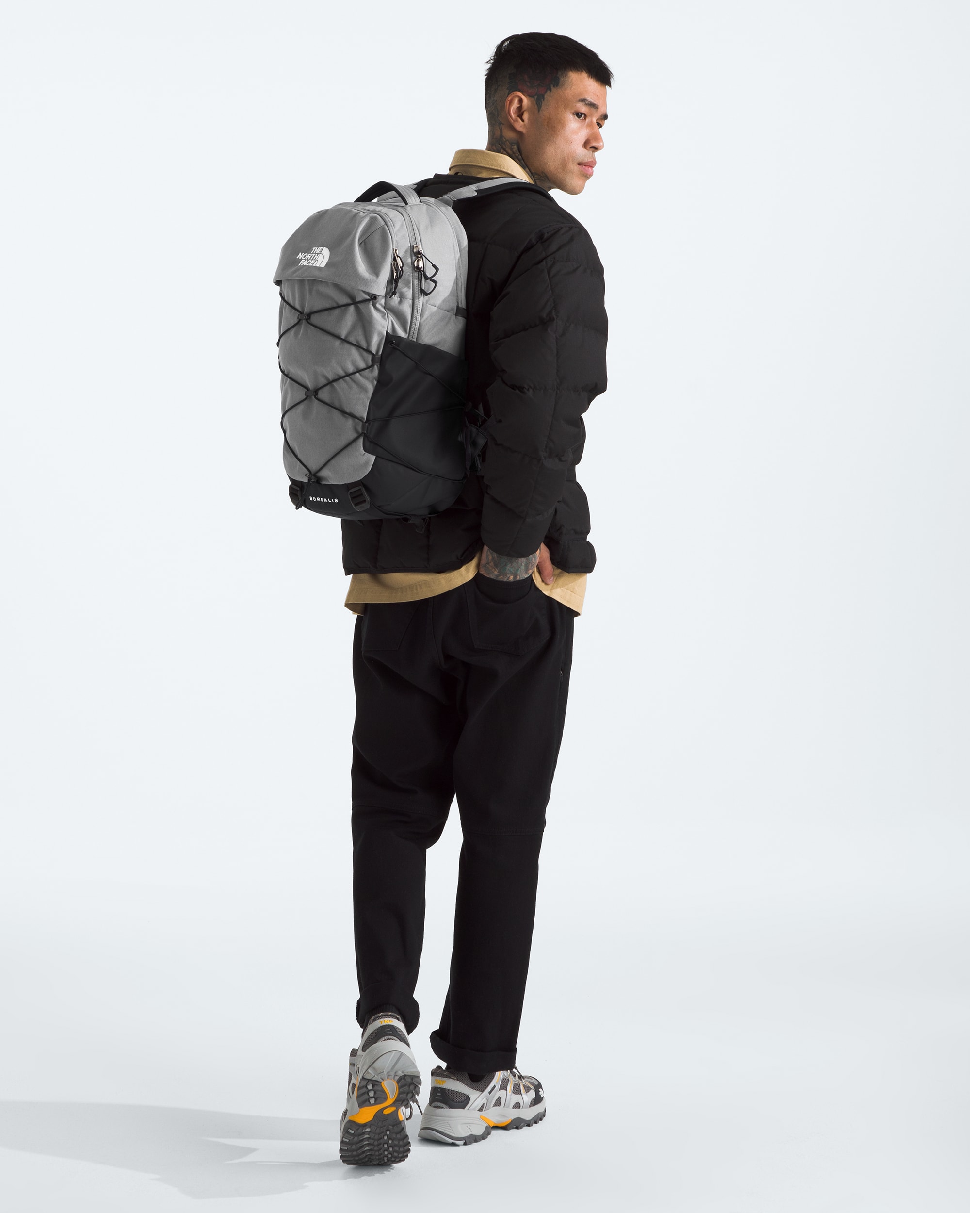 Borealis Backpack  28L TNF Meld Grey Dark HeatherTNF Black MODELBACK