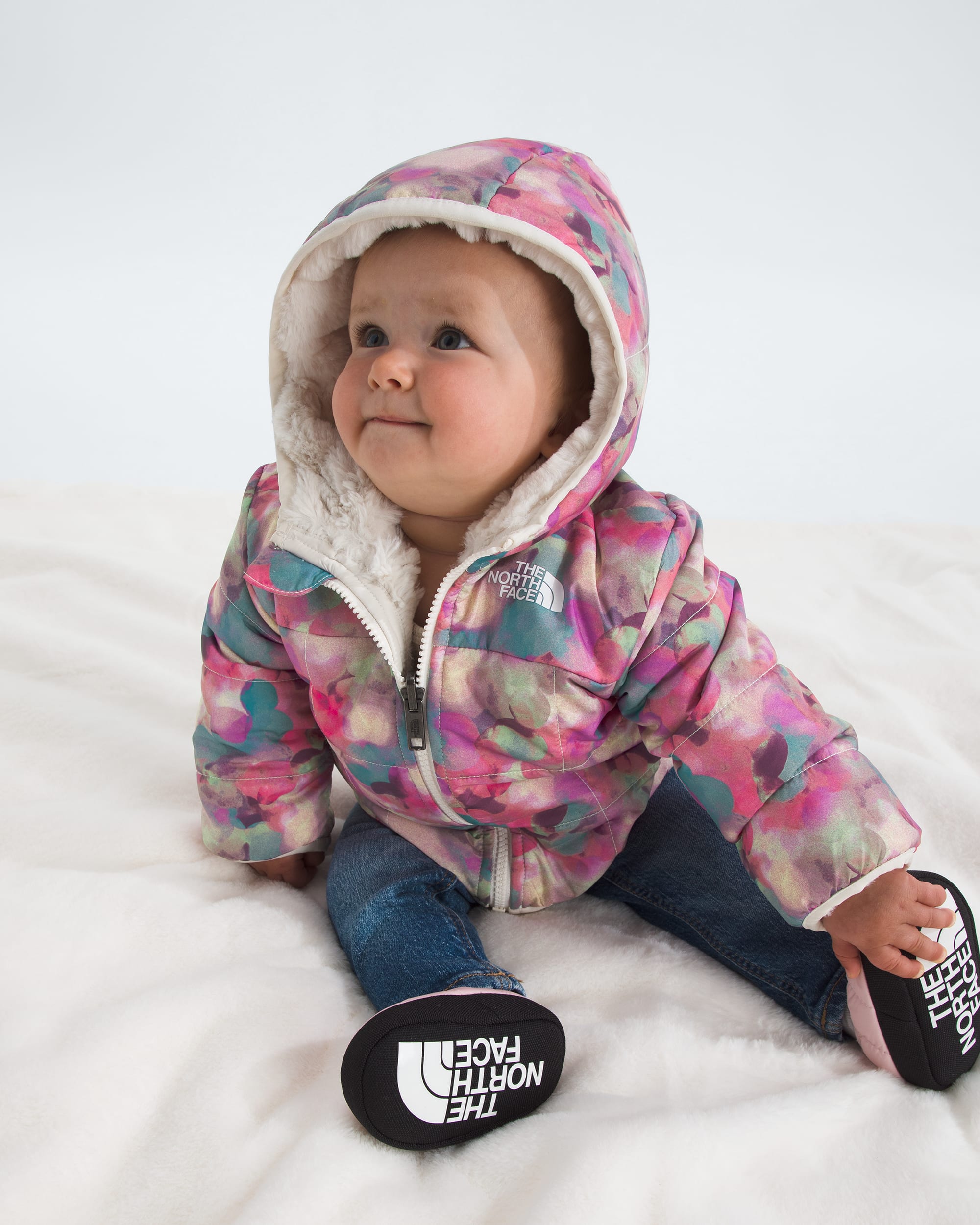 Baby Girls Reversible Shasta FullZip Hooded JacketPrint TNF HERO
