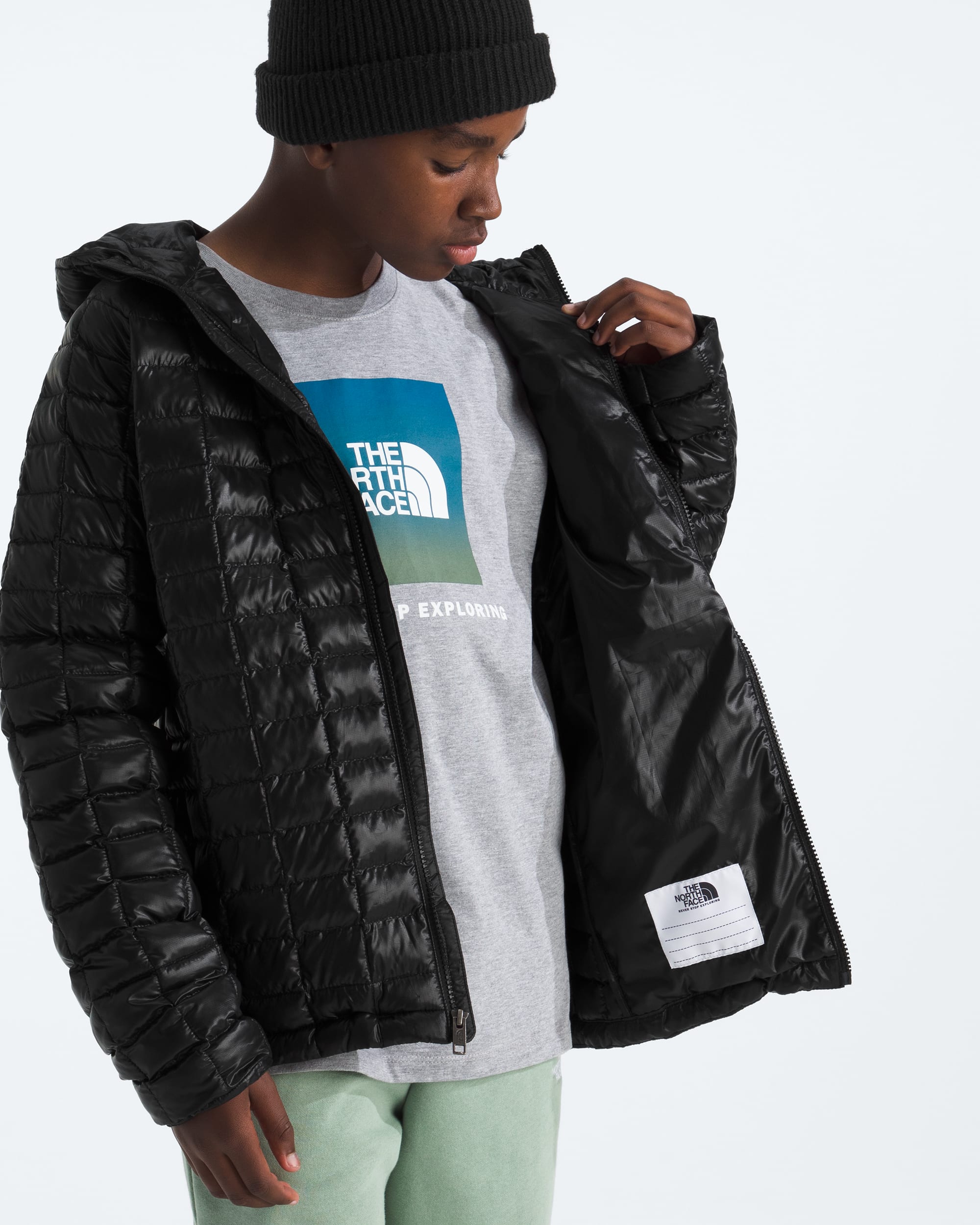 Manteau  capuchon THERMOBALL pour enfants TNF MODELINT