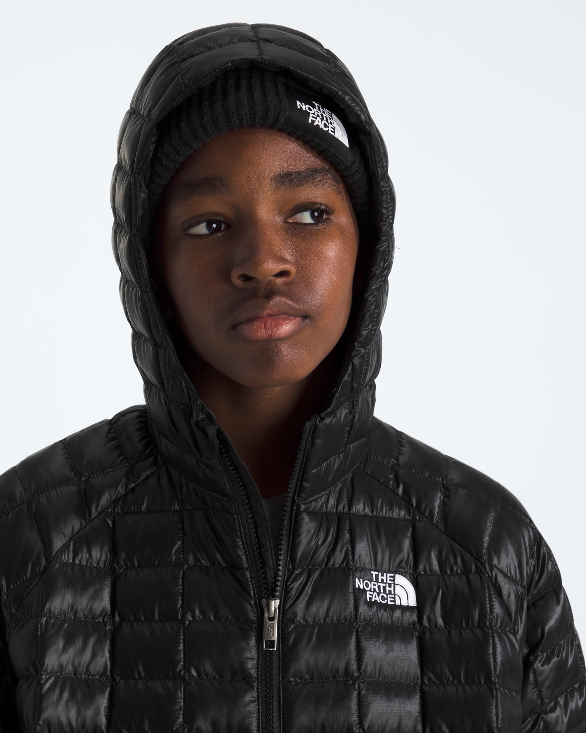 Manteau  capuchon THERMOBALL pour enfants TNF MODELHOOD2
