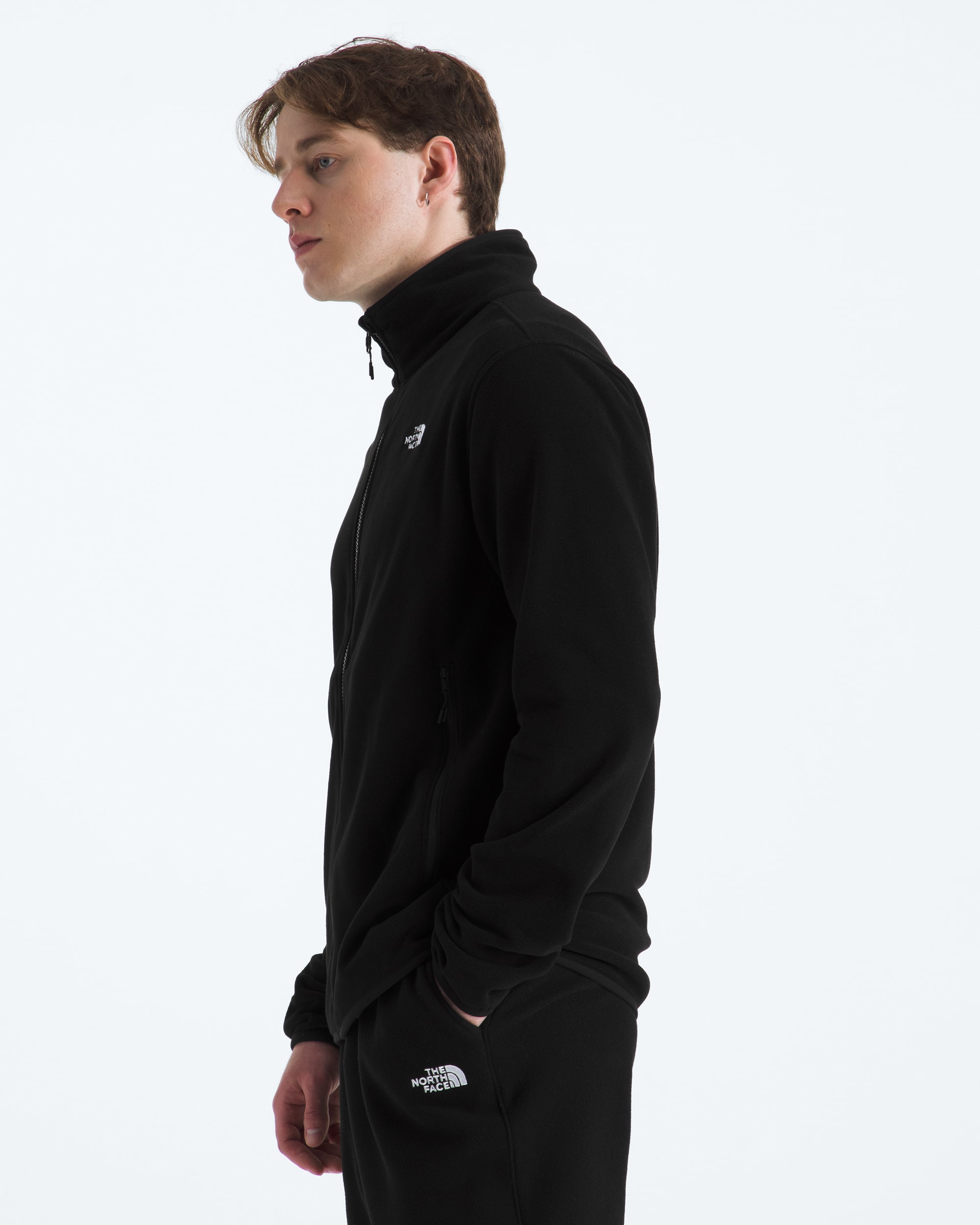 Mens Glacier Fleece Jacket TNF TNF Black MODEL34
