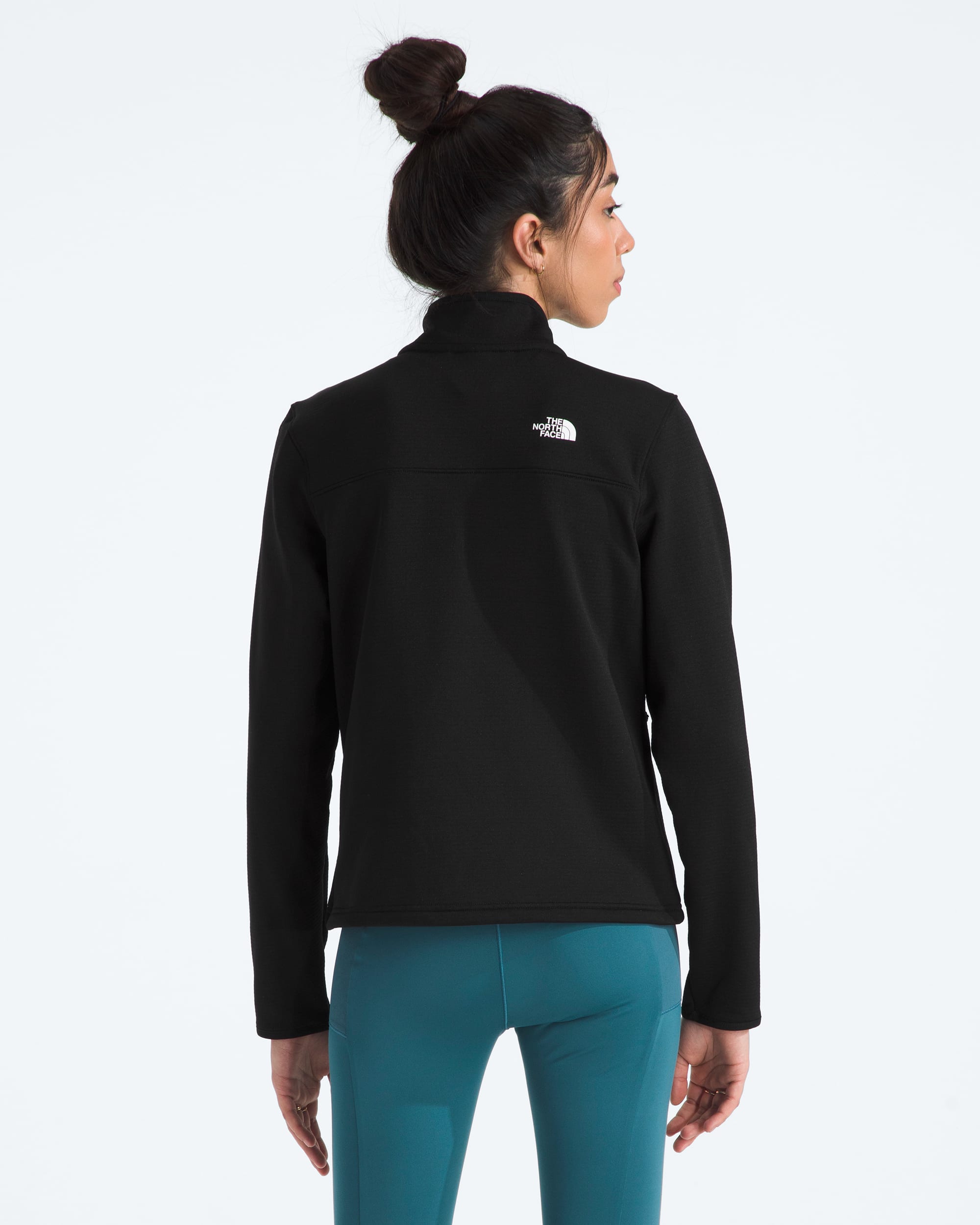 Womens Cedar Trail Grid Fleece Jacket TNF BACK