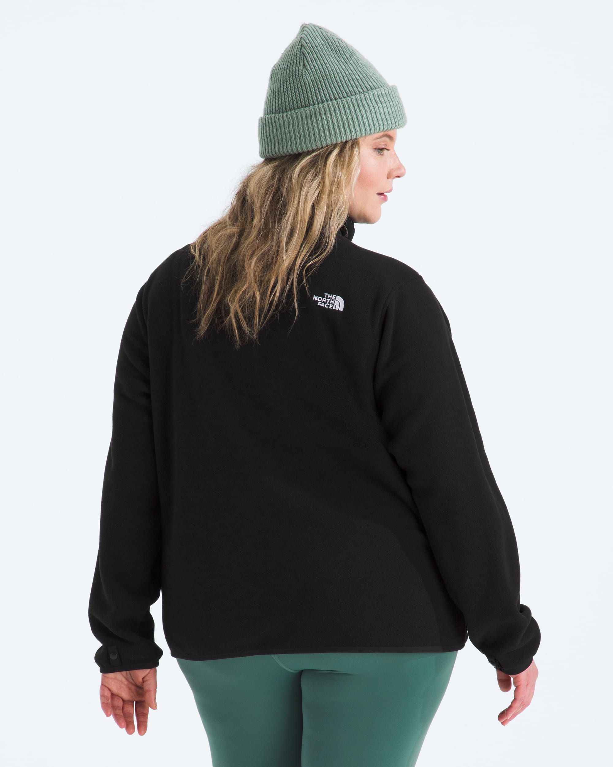 Womens Plus Glacier Fleece Jacket TNF BACK