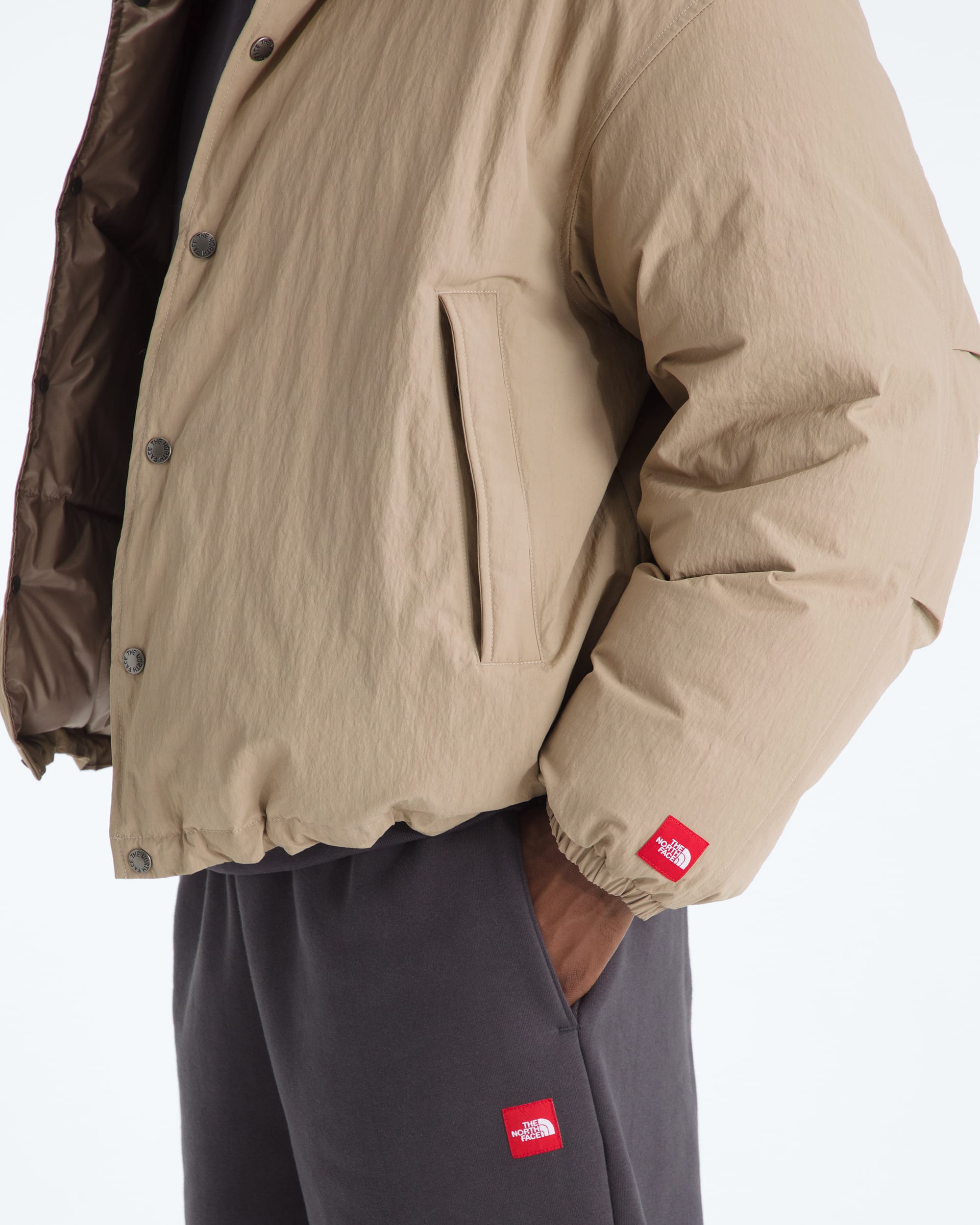 Mens TNF Red Box Down Jacket TNF ALT1