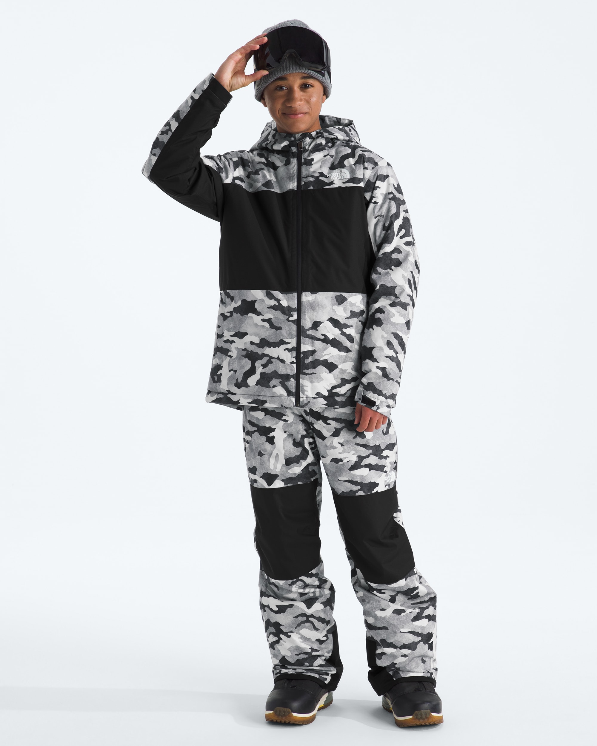 Boys Freedom Insulated JacketPrint TNF Smoked Pearl TNF Camo Small Print HERO2