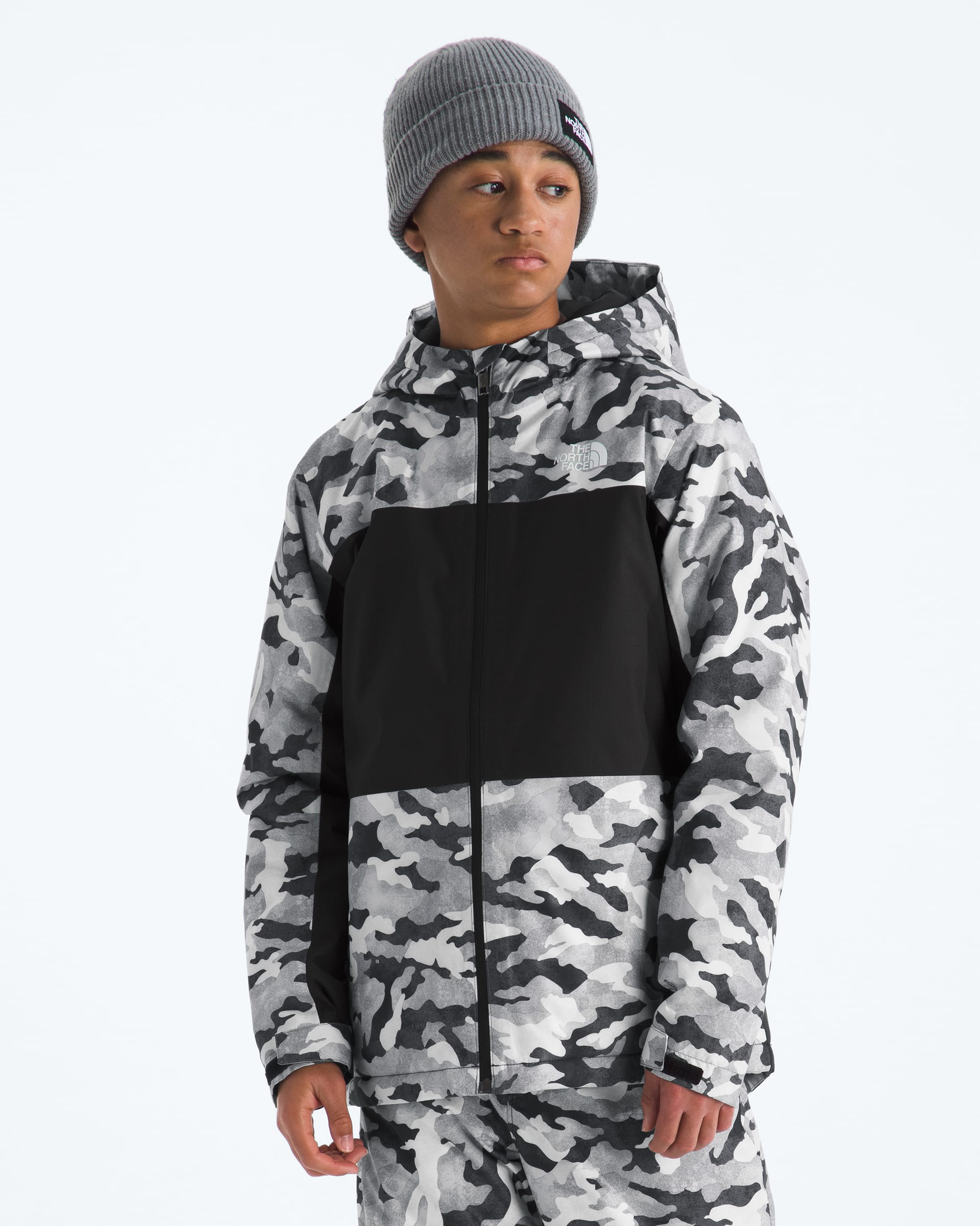 Boys Freedom Insulated JacketPrint TNF Smoked Pearl TNF Camo Small Print Main