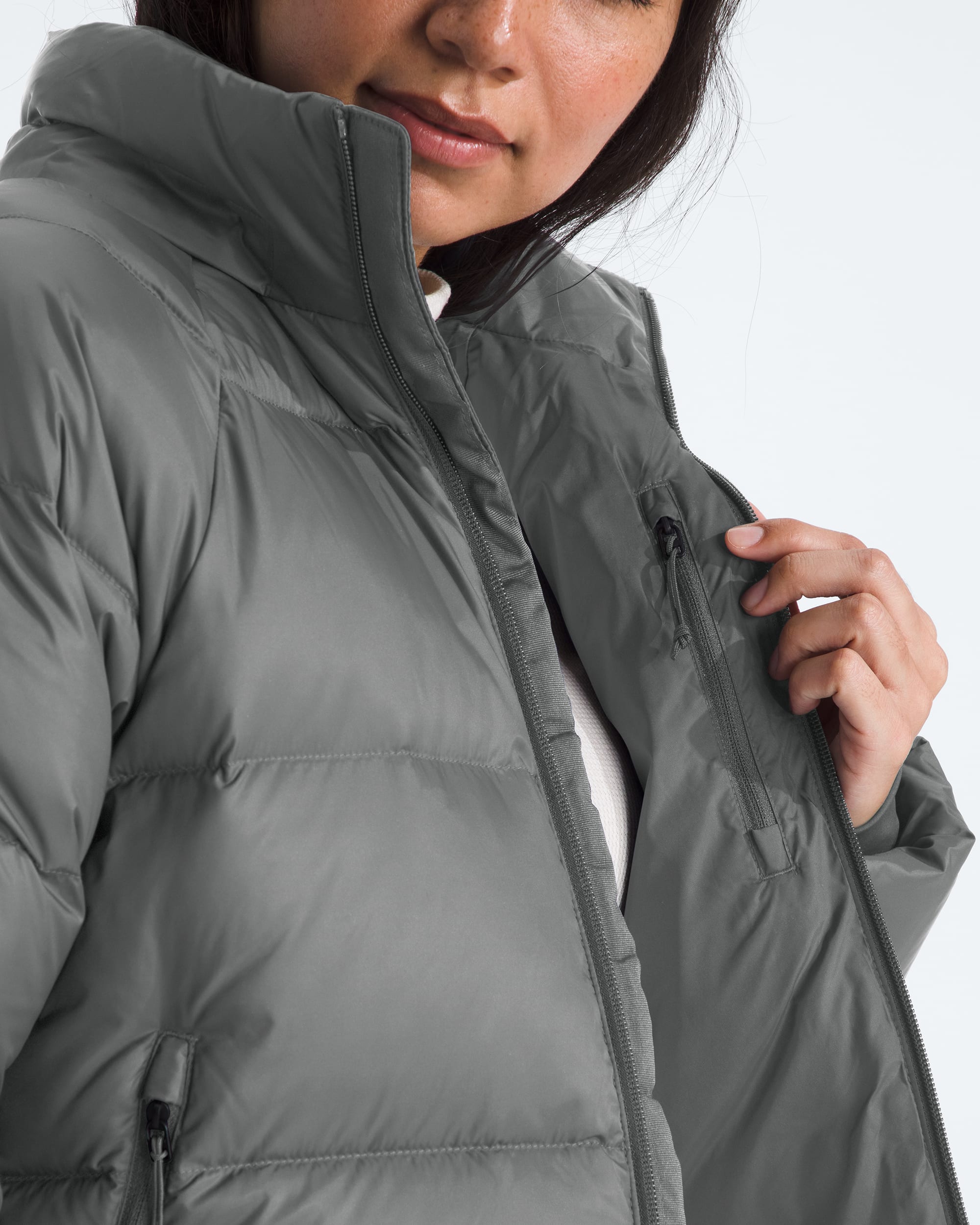Womens Hydrenalite City Down Hooded Jacket TNF MODELINT