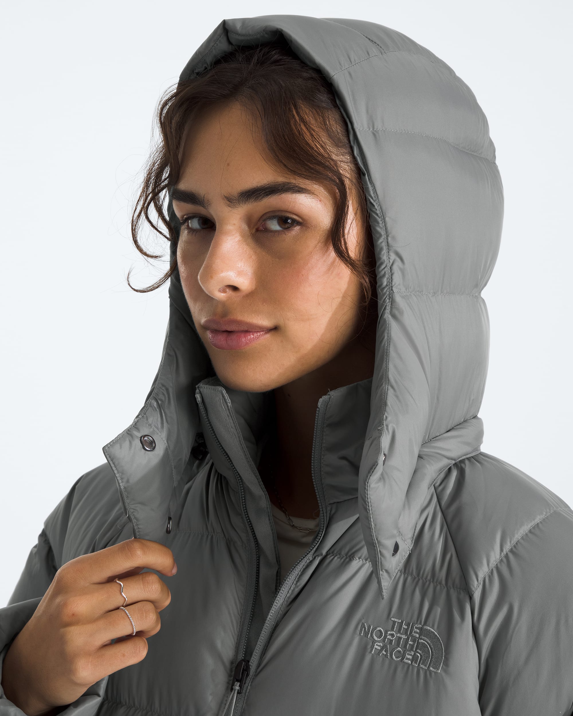 Parka  capuchon en duvet Hydrenalite City Long pour femmes TNF MODELHOOD2