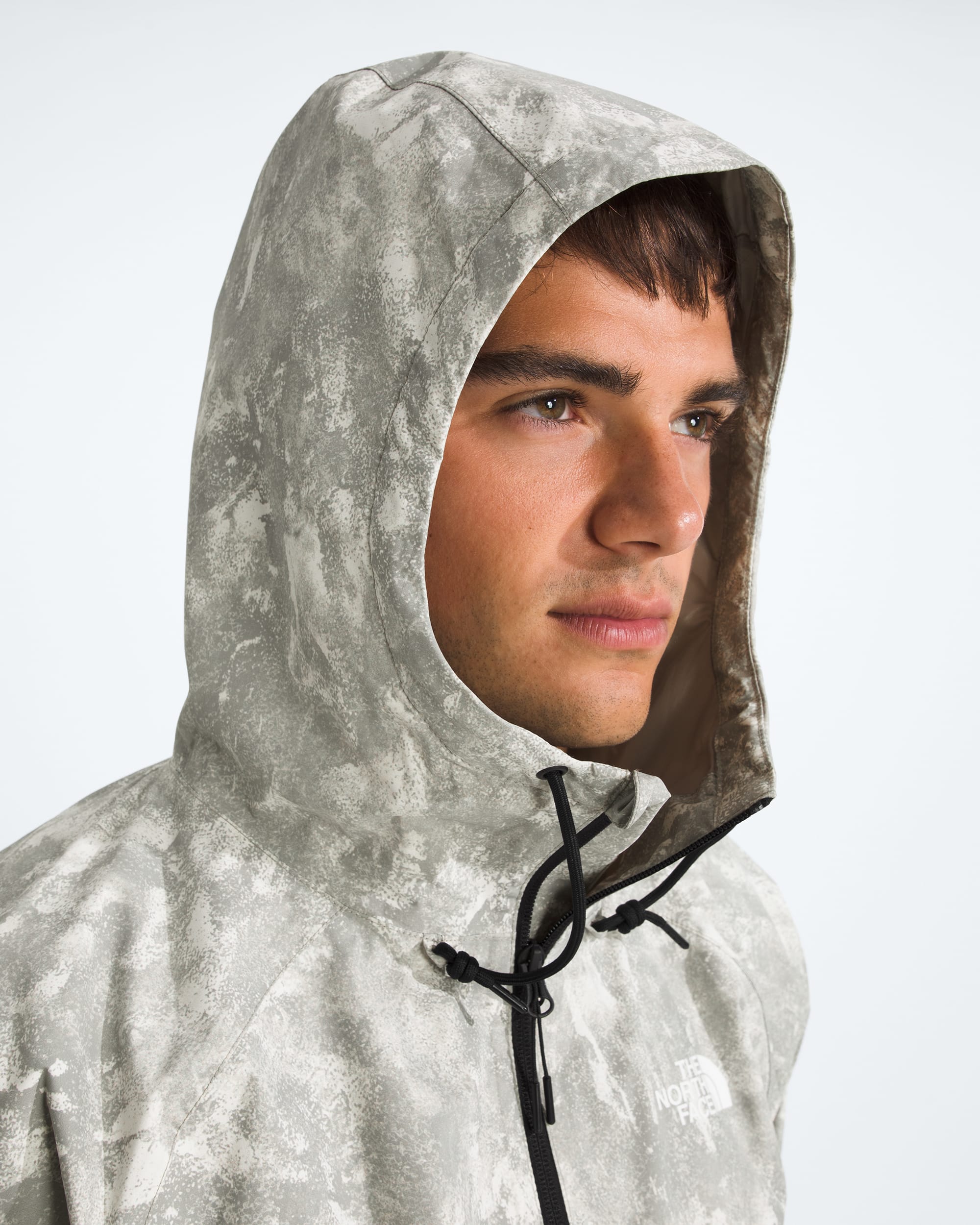 Mens Antora Rain HoodiePrint TNF MODELHOOD2
