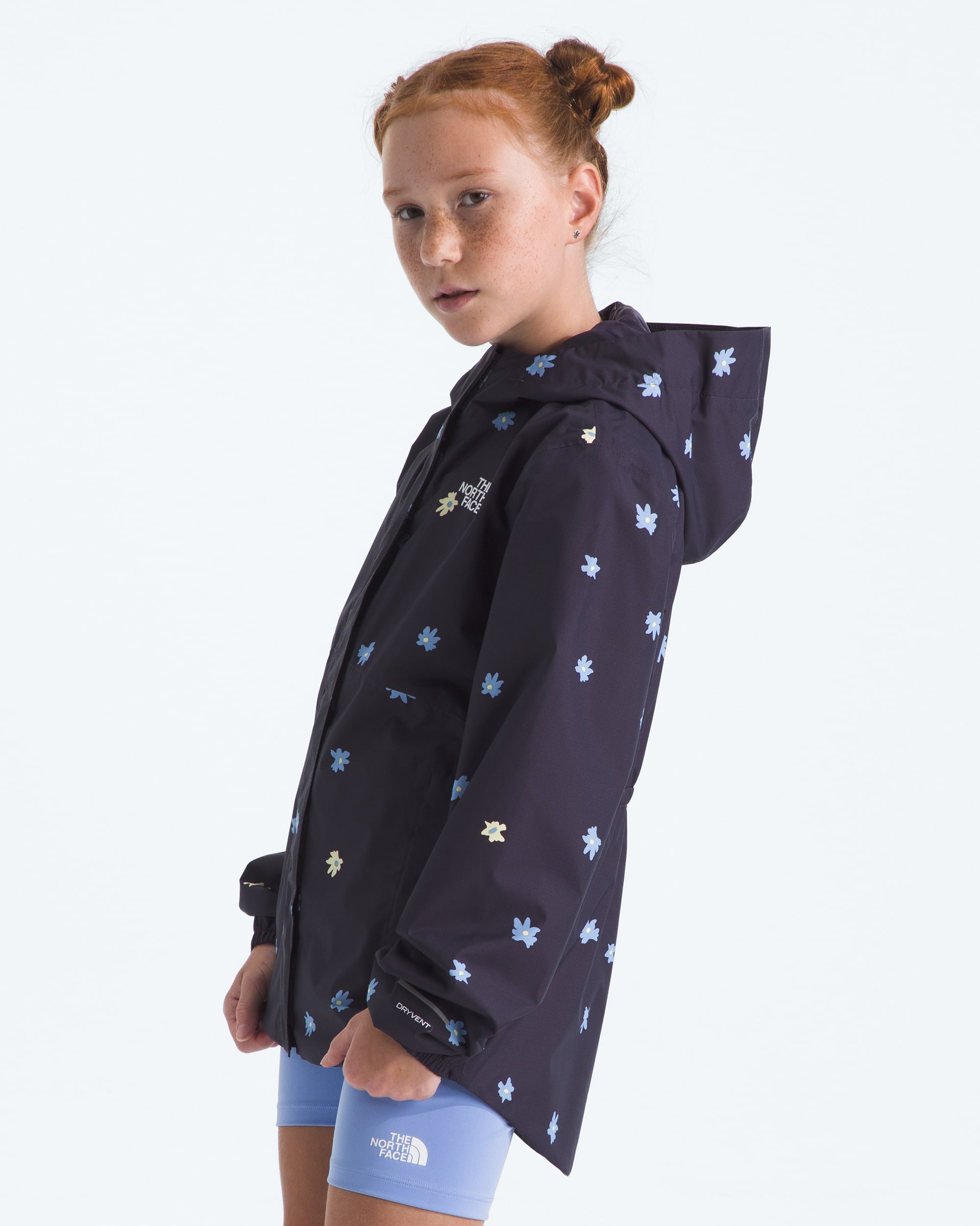 Girls Antora Rain JacketPrint TNF MODEL34