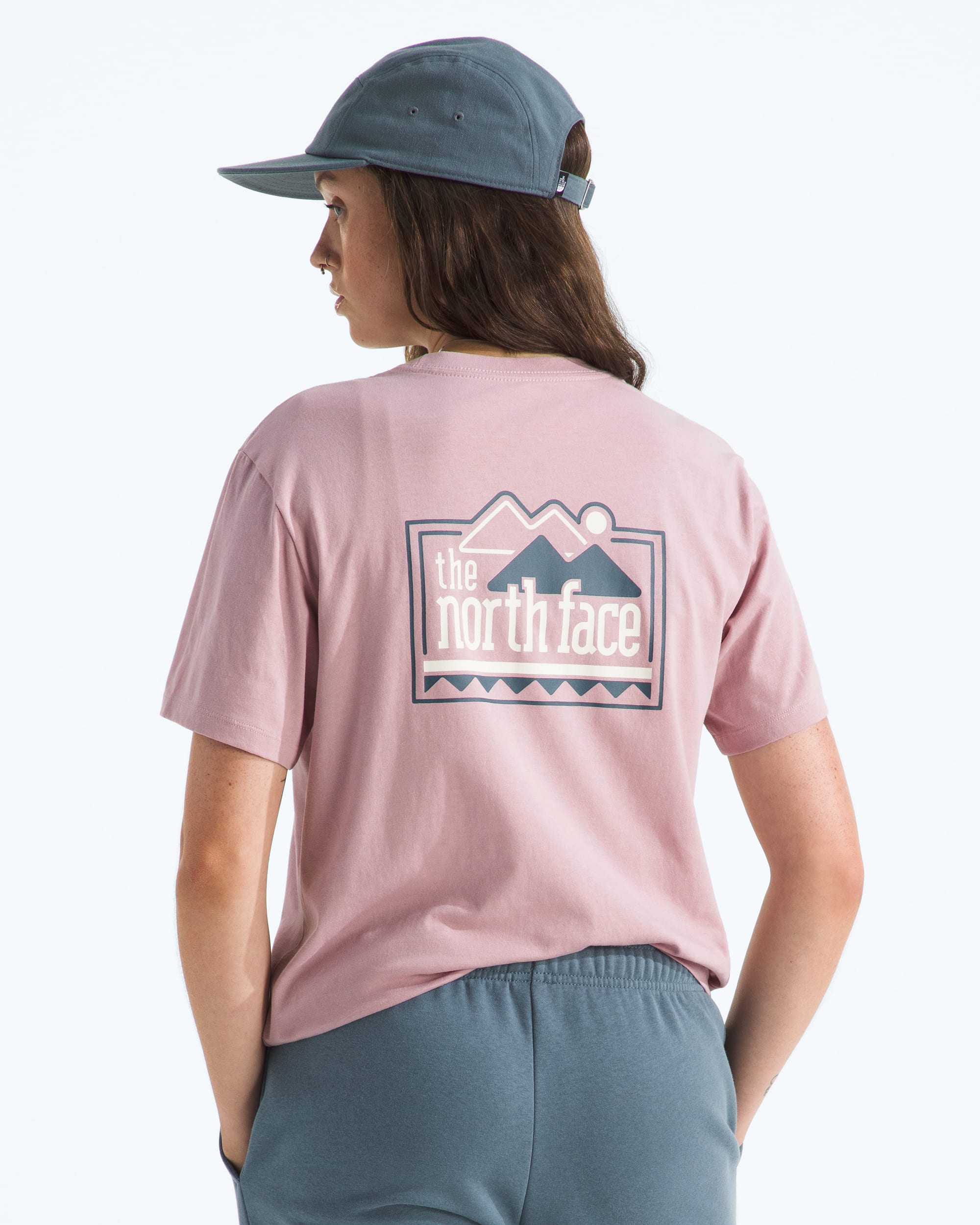 Womens Explore Pin Relaxed ShortSleeve Tee TNF Main