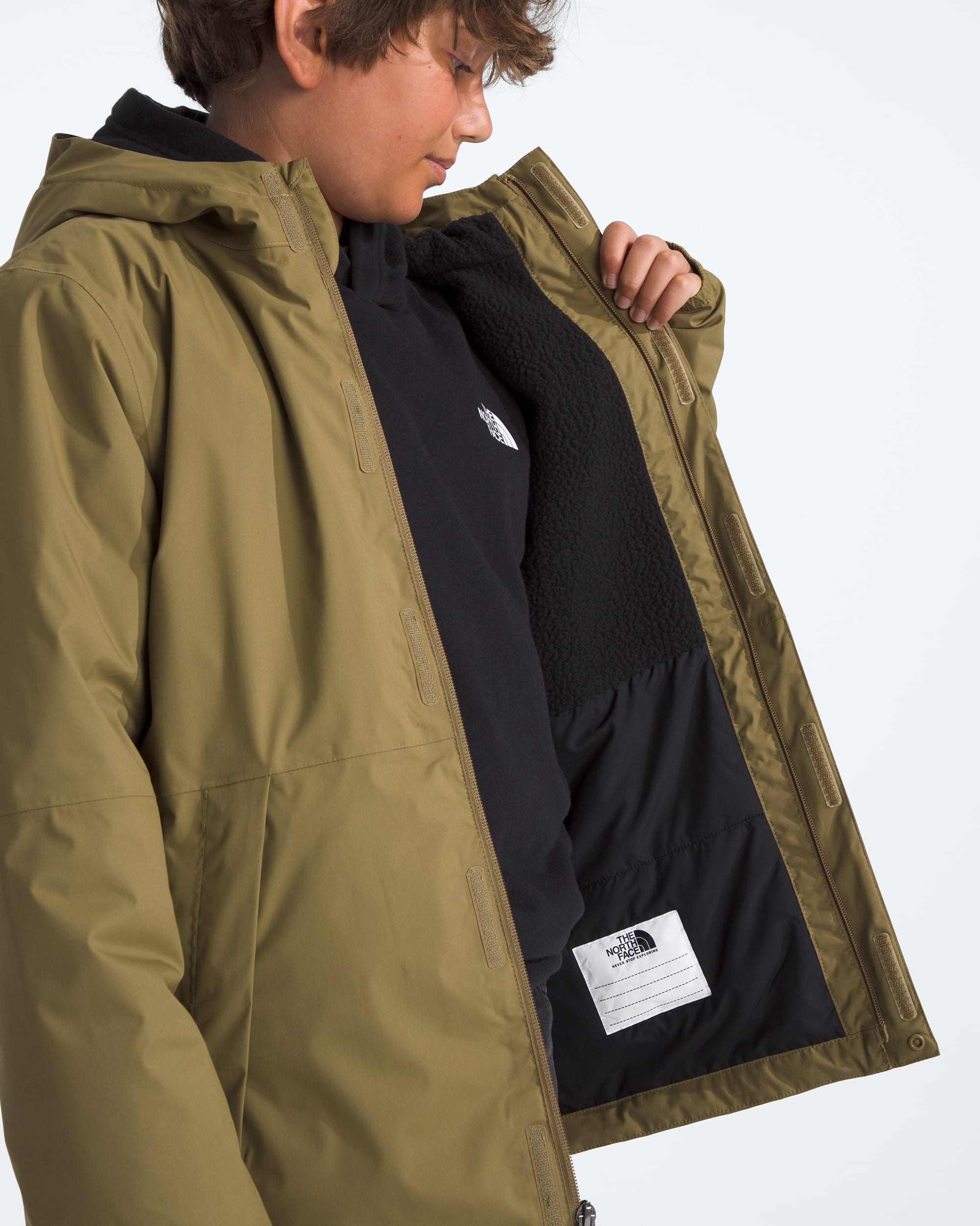 Boys Warm Antora Rain Jacket TNF MODELINT
