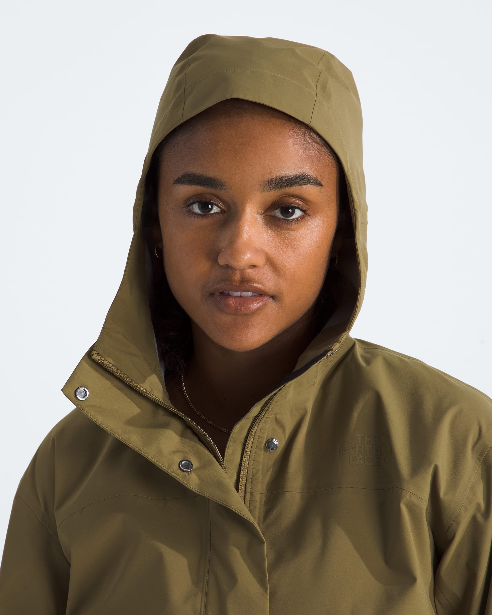 Womens Voyage Rain 3L Hooded Jacket TNF MODELHOOD2
