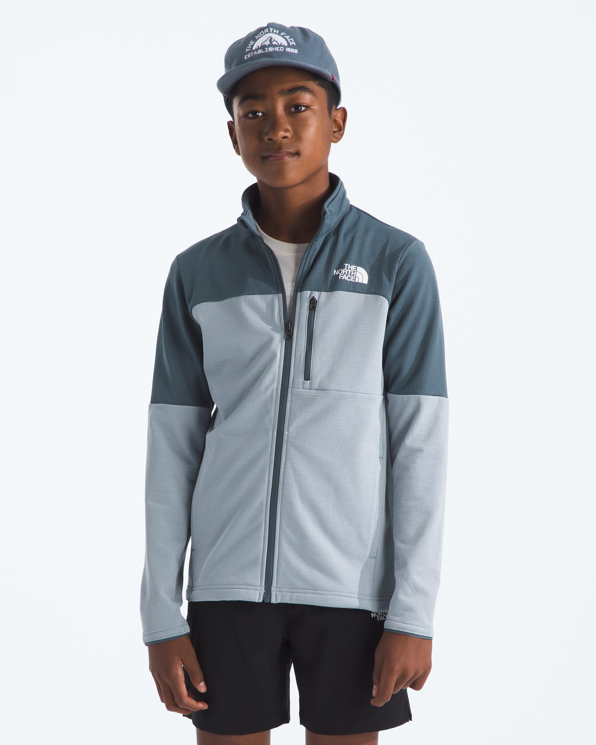 Couche intermdiaire Hike  fermeture  glissire pour garons et filles TNF HERO2