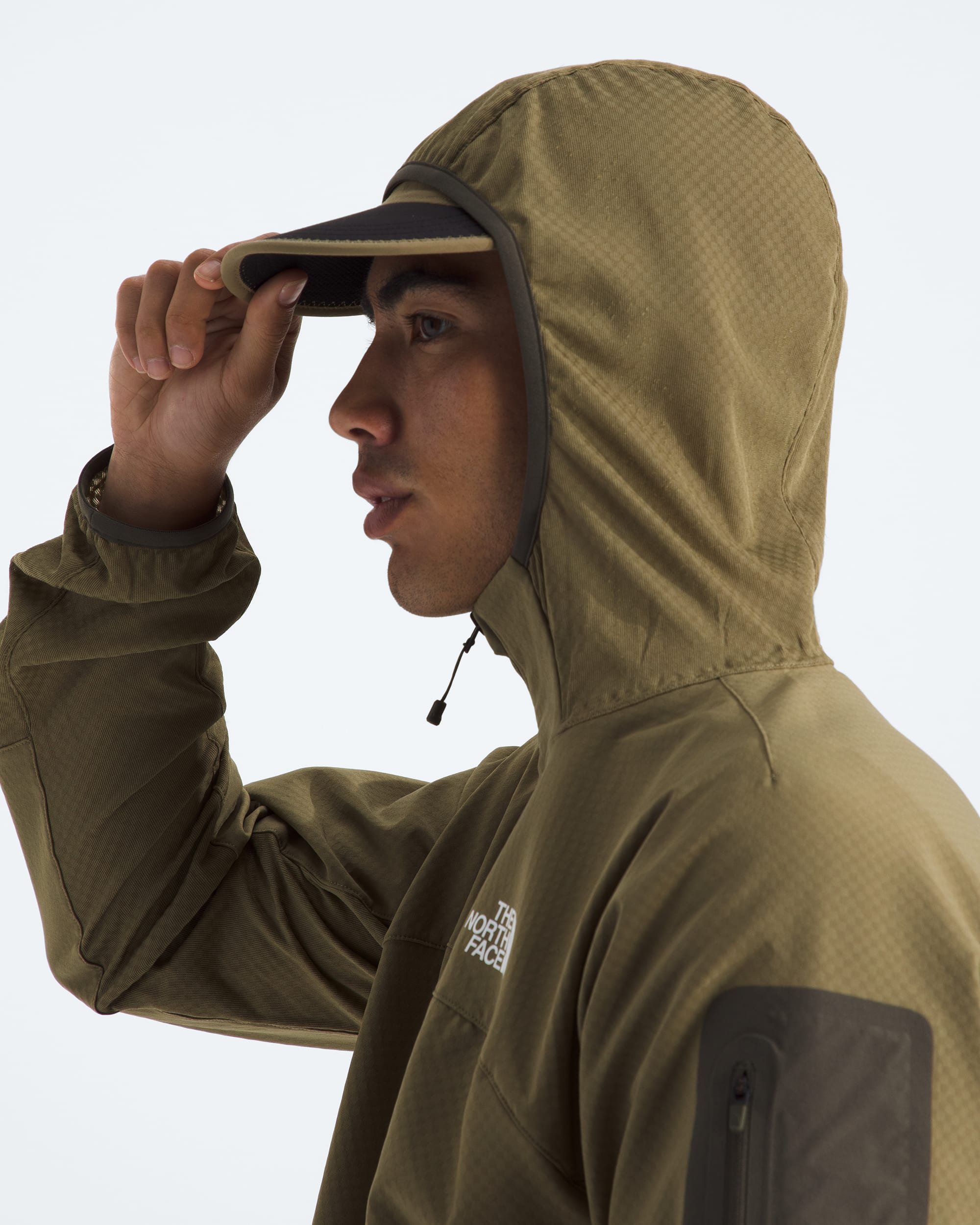 Mens Tek Approach FUTUREFLEECE Hooded Jacket TNF MODELHOOD2