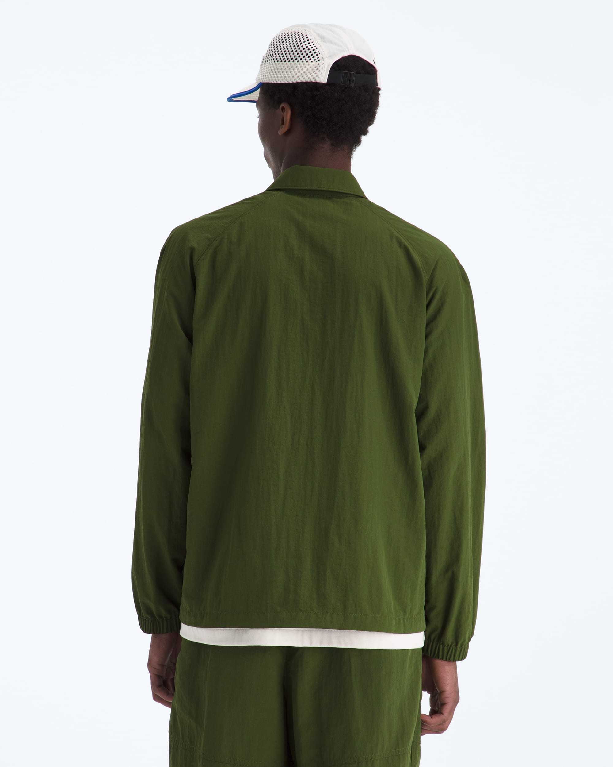 Mens TNF Red Box Nylon LongSleeve Shirt TNF BACK
