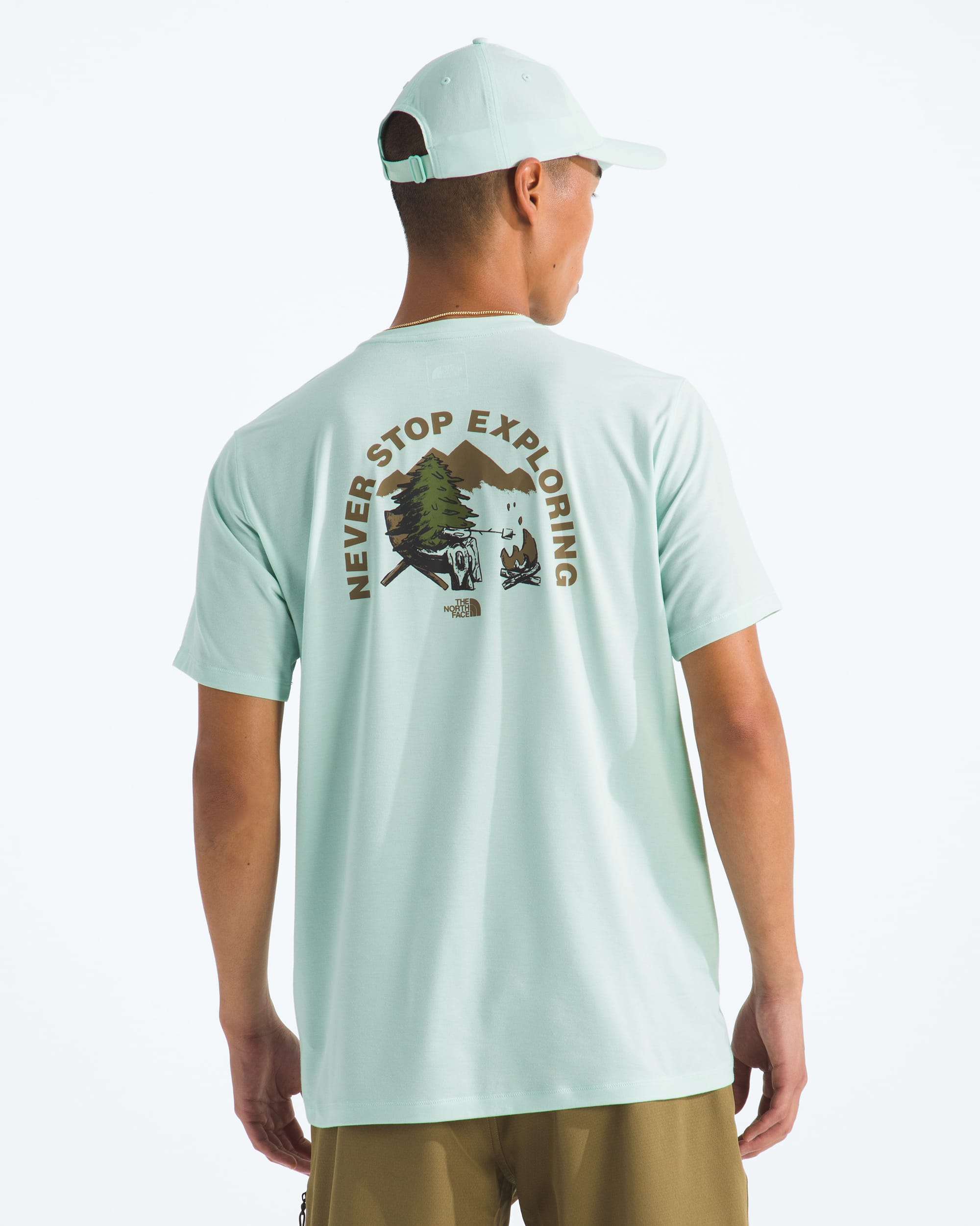 Tshirt  manches courtes Adventure Campfire pour hommes TNF HERO