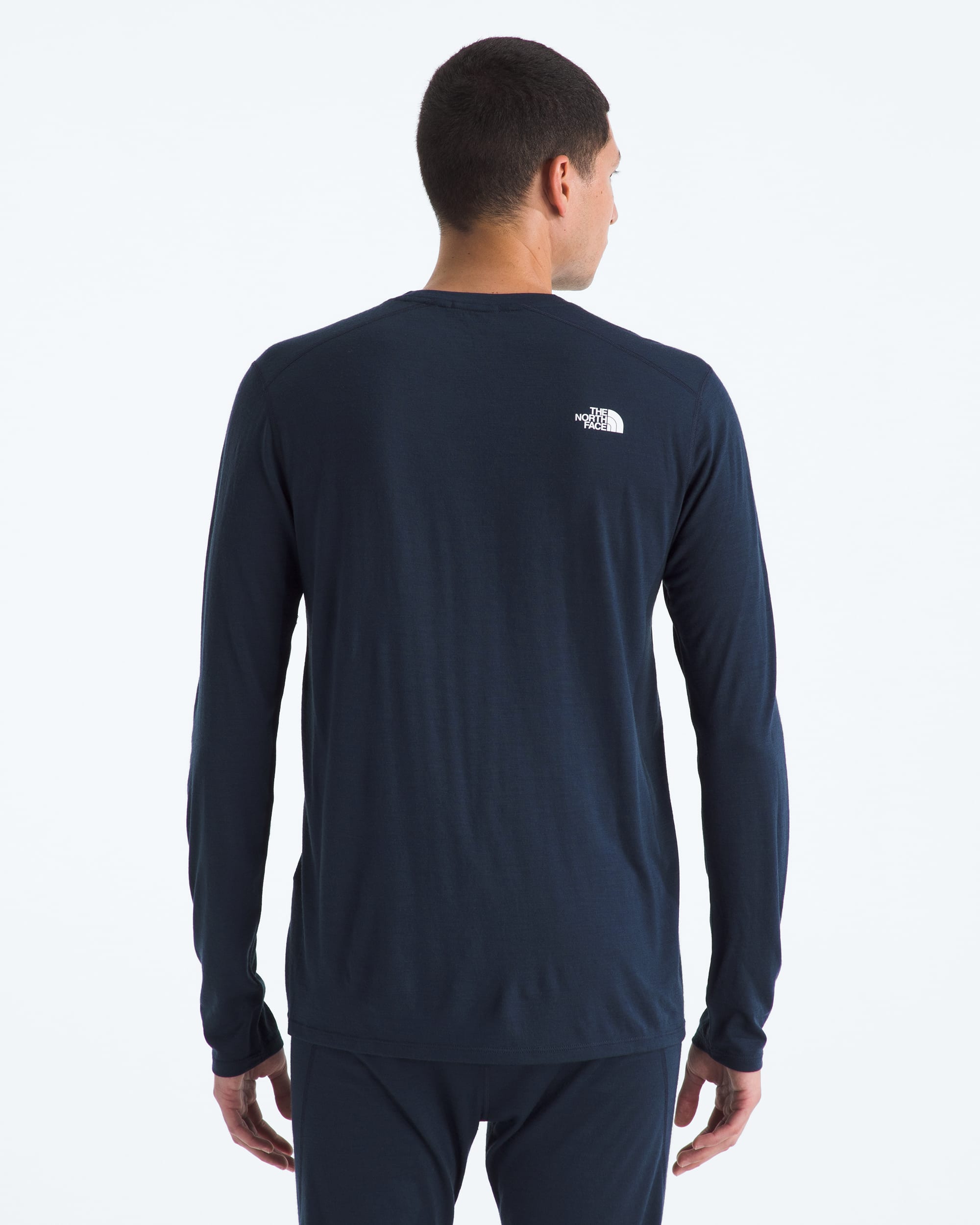 TNF X Smartwool Mens Merino Blend 150 LongSleeve Crew TNF BACK