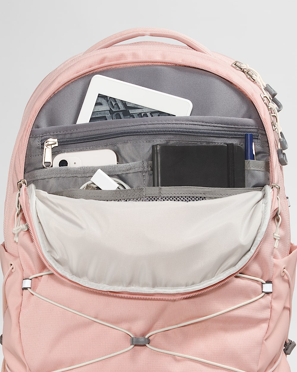 Womens Borealis Backpack  27L TNF Pink Moss Dark HeatherGardenia White DETAIL1