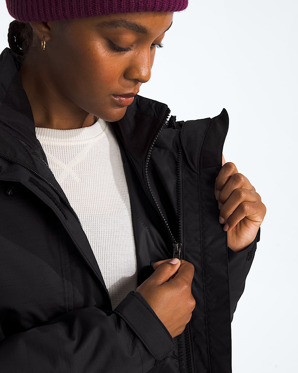 Womens Monarch Triclimate Jacket TNF MODELCLOSE3