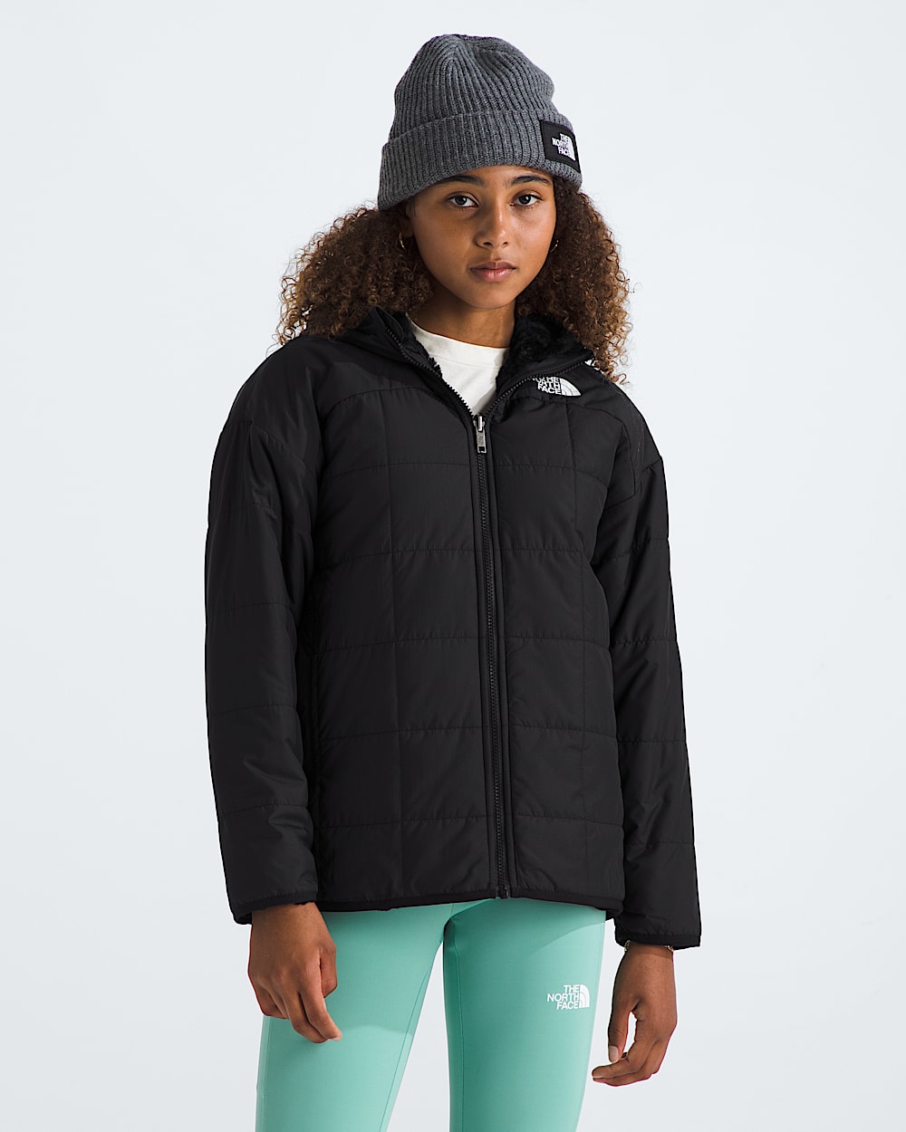 Parka courte rversible Shasta pour filles TNF HERO