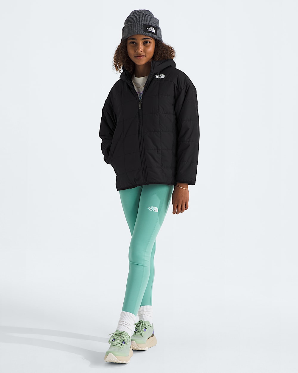 Parka courte rversible Shasta pour filles TNF HERO2