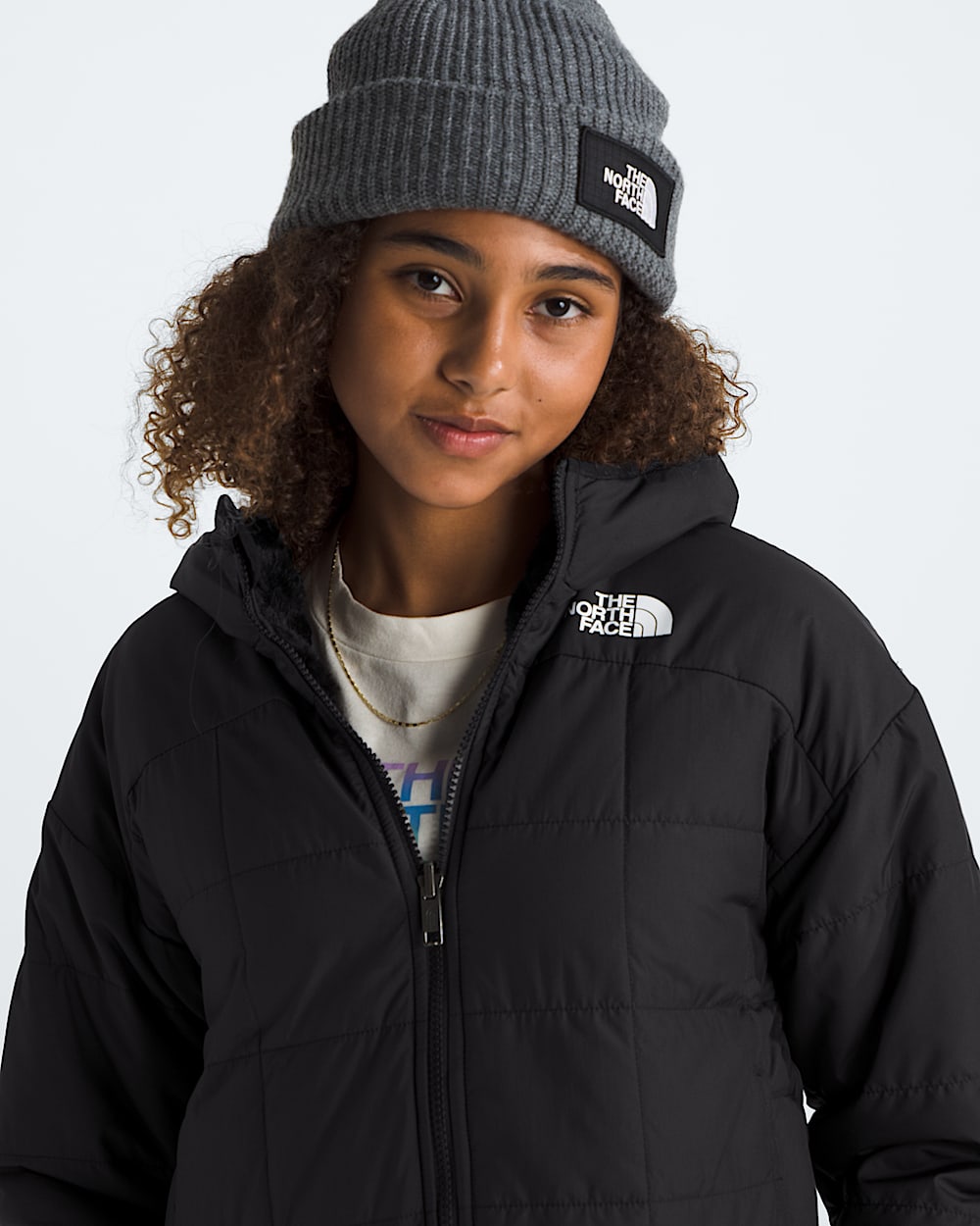 Parka courte rversible Shasta pour filles TNF HERO3