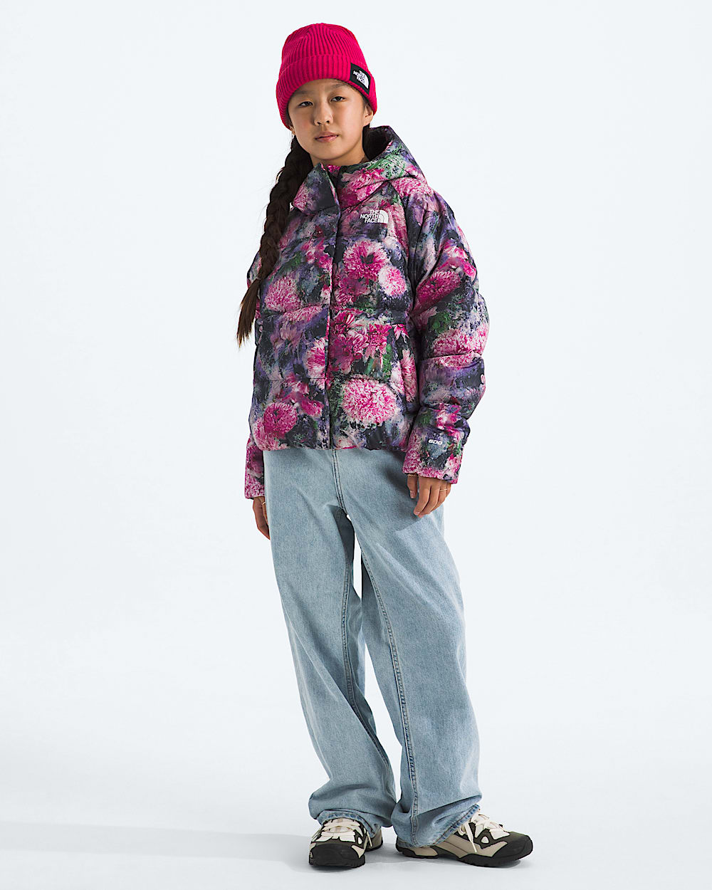 Girls North Down Hooded JacketPrint TNF HERO2