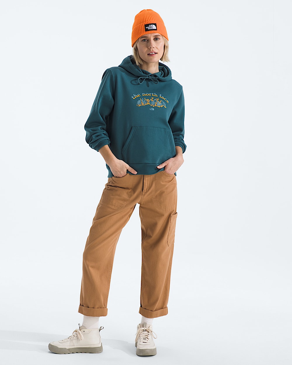 Womens Evolution RetroGrowth HoodieGraphic TNF HERO2