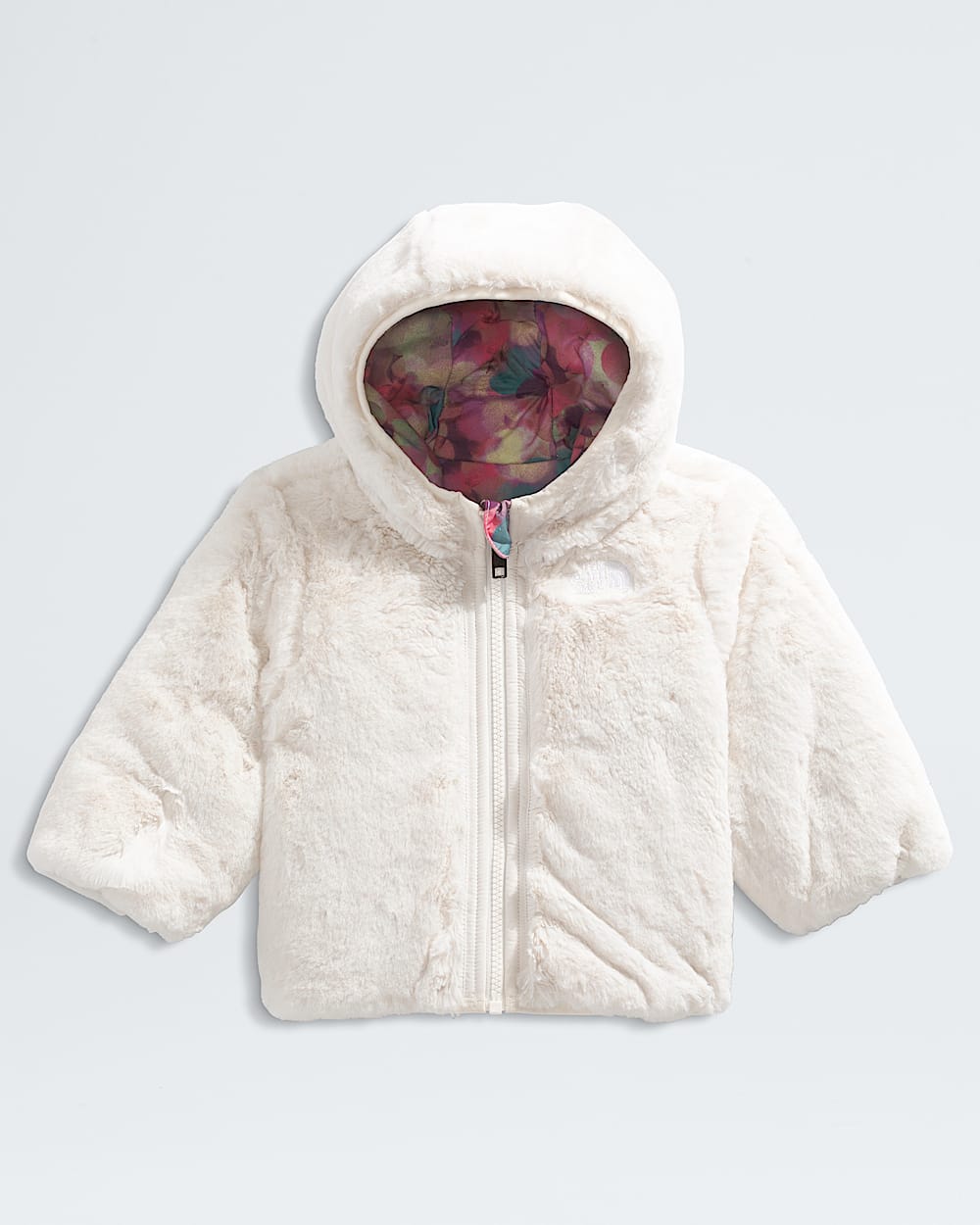 Manteau rversible Shasta  fermeture  glissire intgrale et  capuchon pour bb fille imprim TNF HEROREV