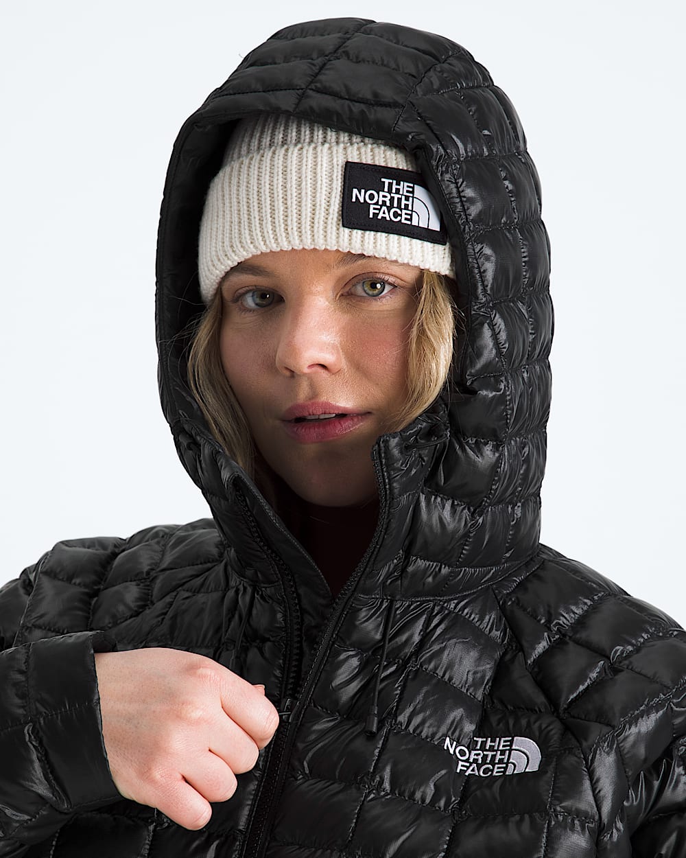 Womens Plus THERMOBALL Hooded Parka TNF MODELHOOD2