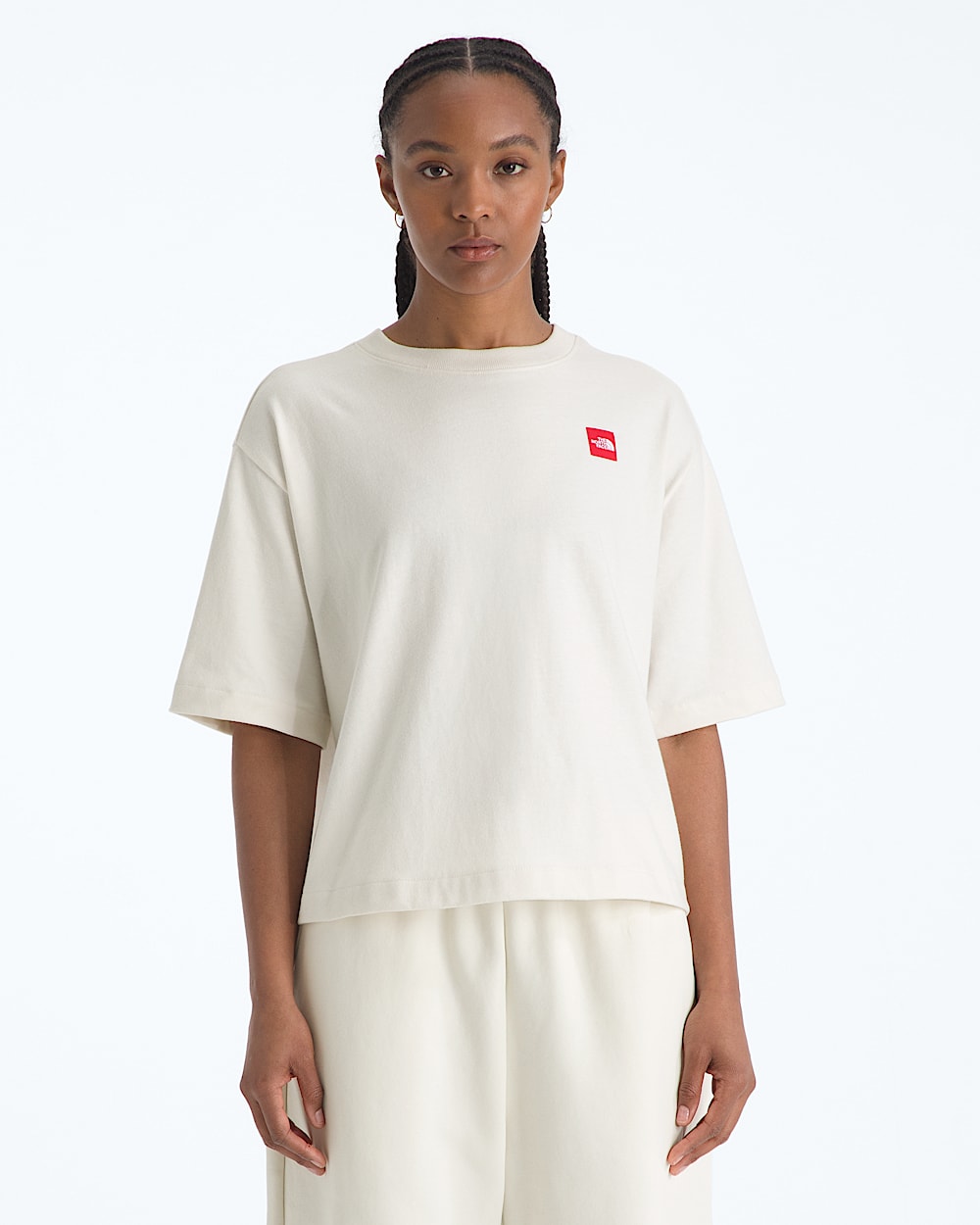 Womens TNF Red Box ShortSleeve Boxy Tee TNF Main