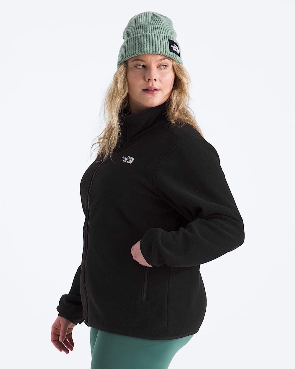 Womens Plus Glacier Fleece Jacket TNF MODEL34
