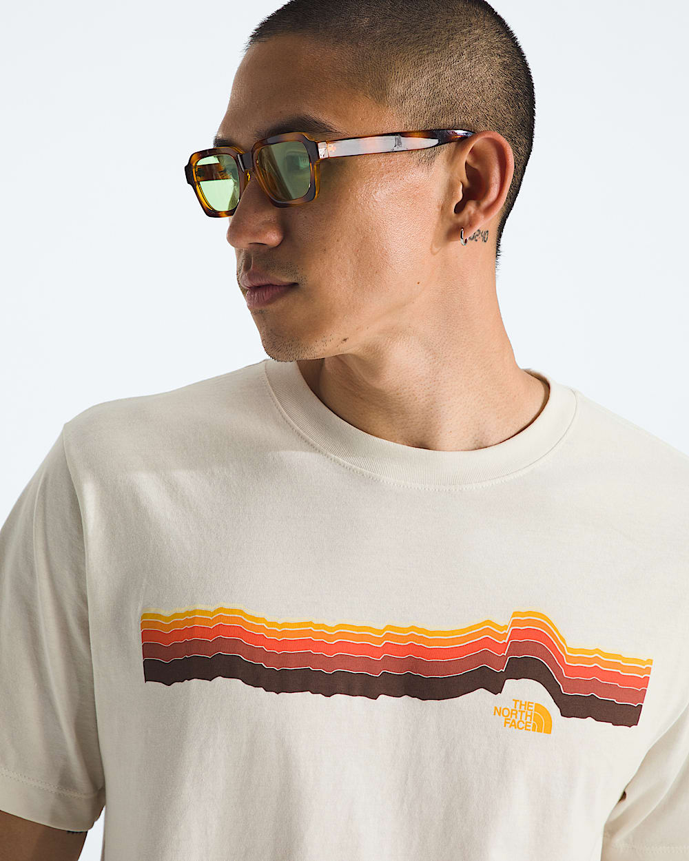 Mens Evolution Tequila Sunrise ShortSleeve TeeGraphic TNF HERO2