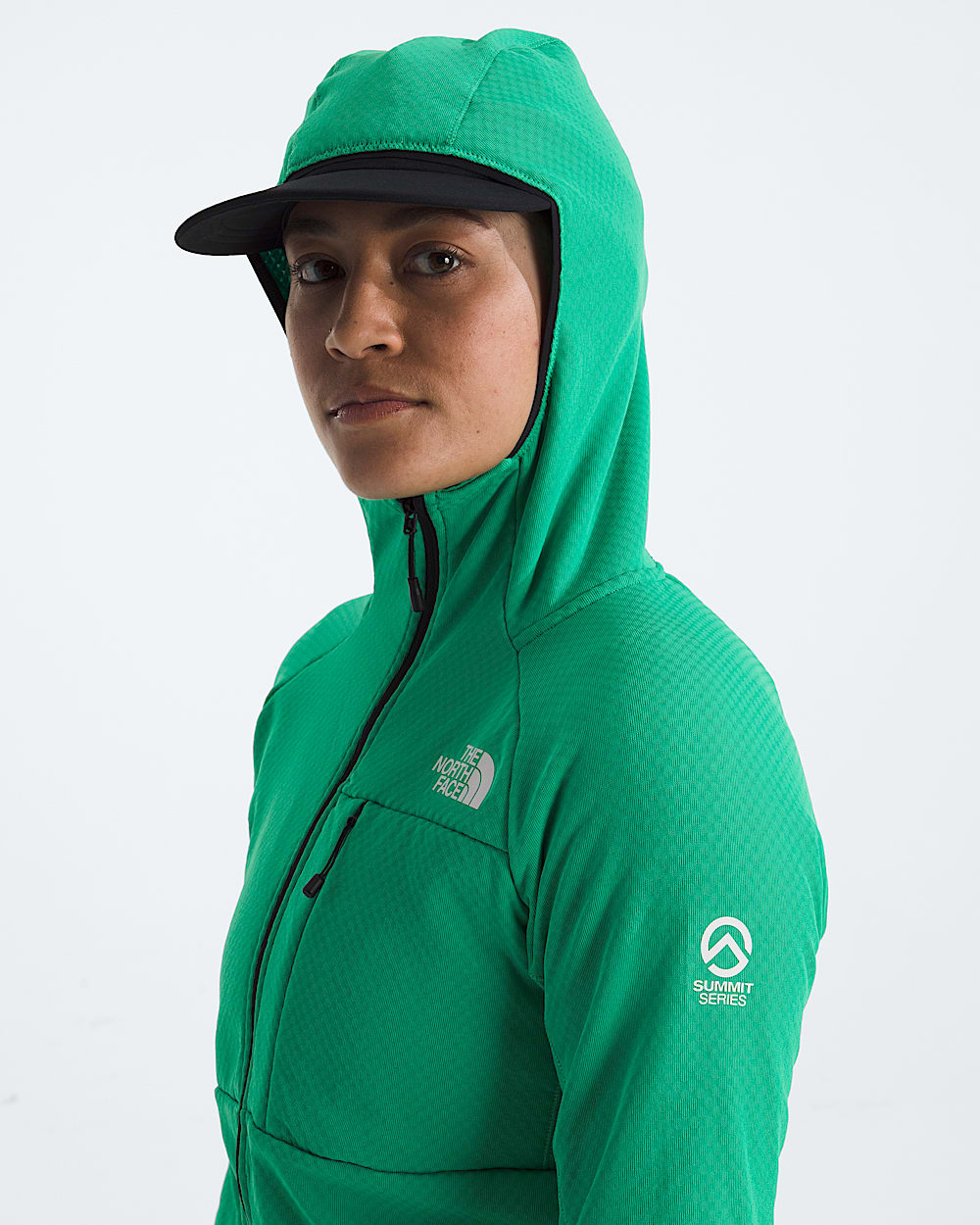 Womens Summit Series FUTUREFLEECE FullZip Hoodie TNF MODELHOOD2